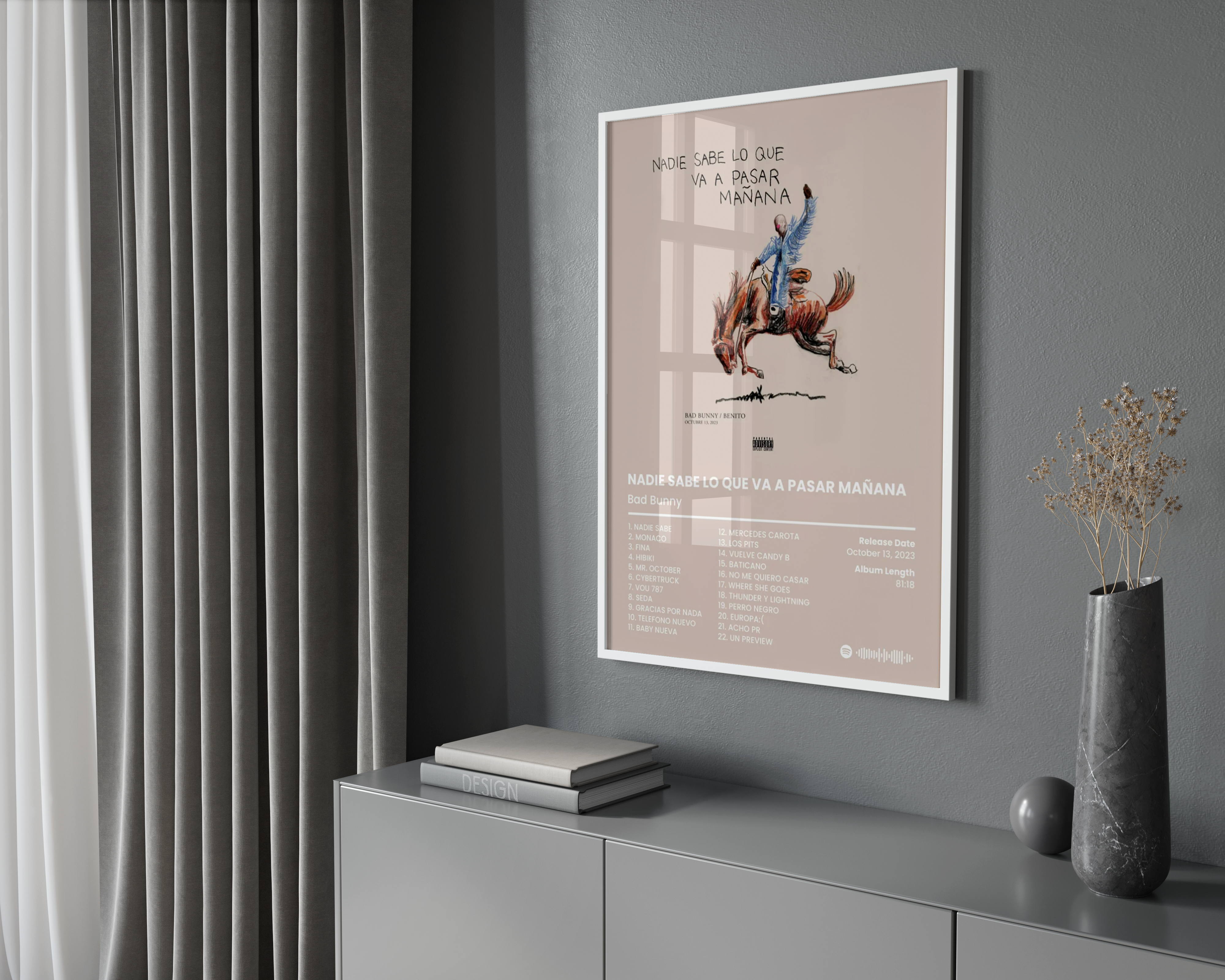 Bad Bunny 'Nadie Sabe Lo Que Va A Pasar Manana' Album Poster | Hype Posters