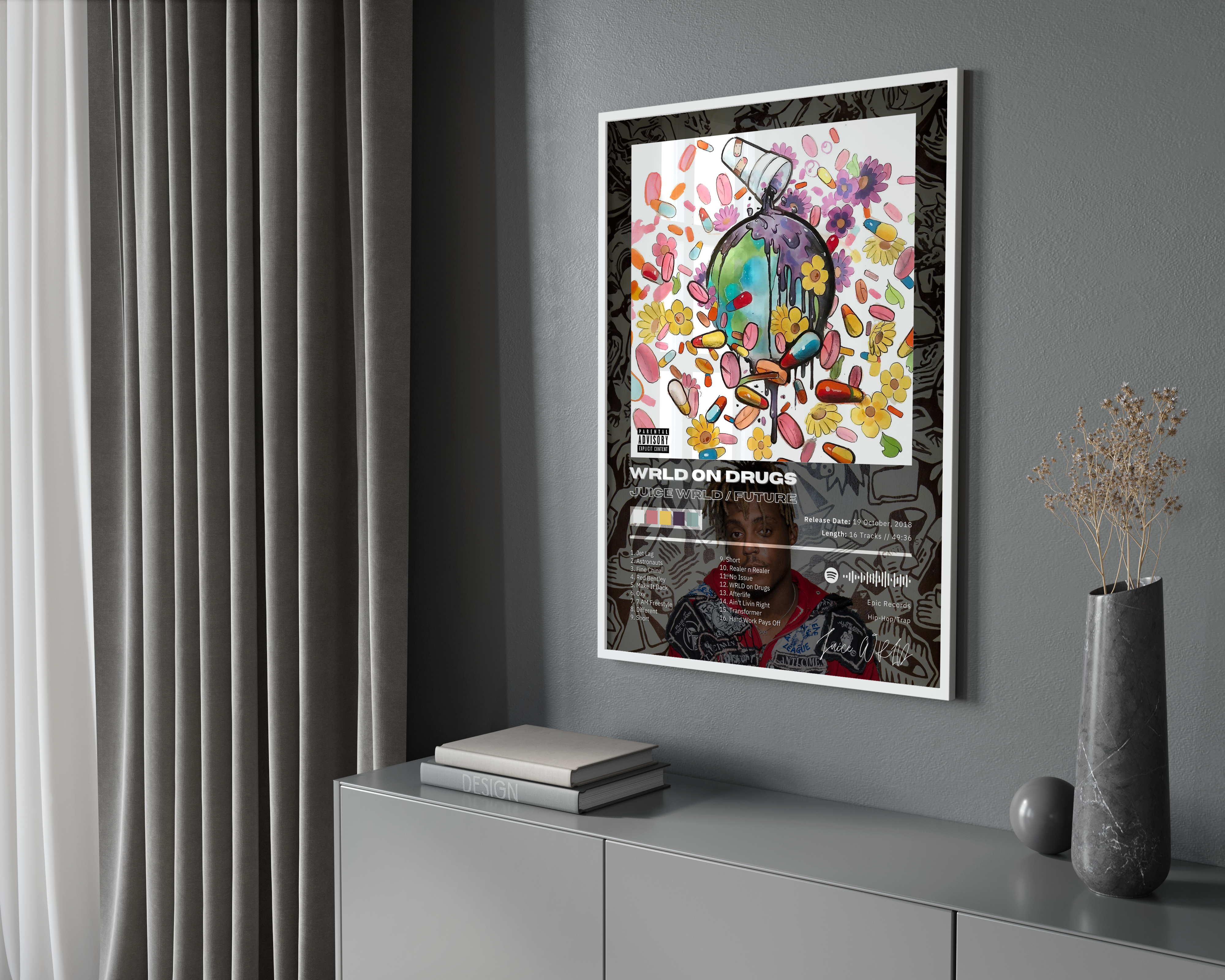 Juice WRLD 'WRLD On Drugs' Album Poster | Hype Posters