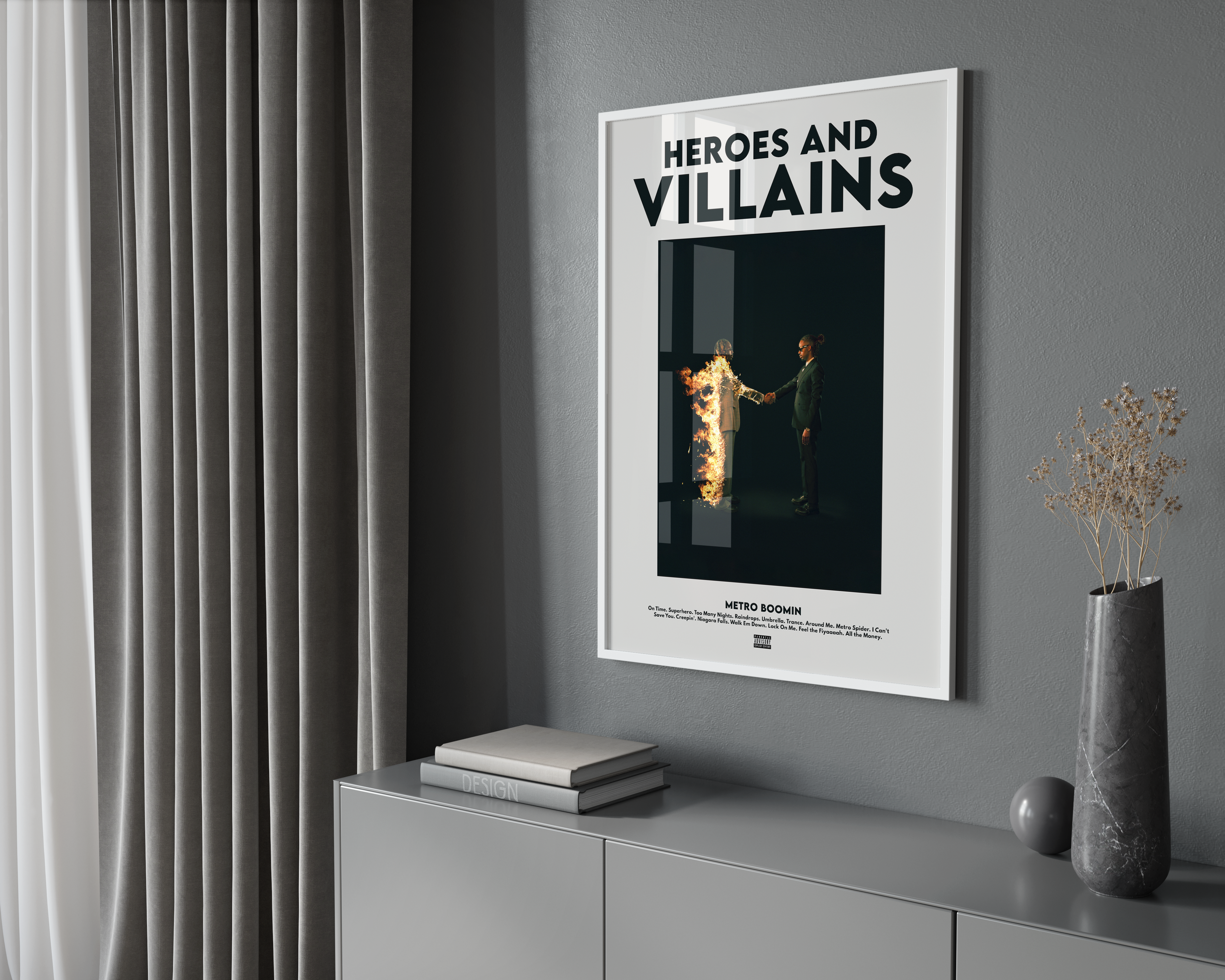 Metro Boomin 'Heroes & Villains' V2 Poster | Hype Posters