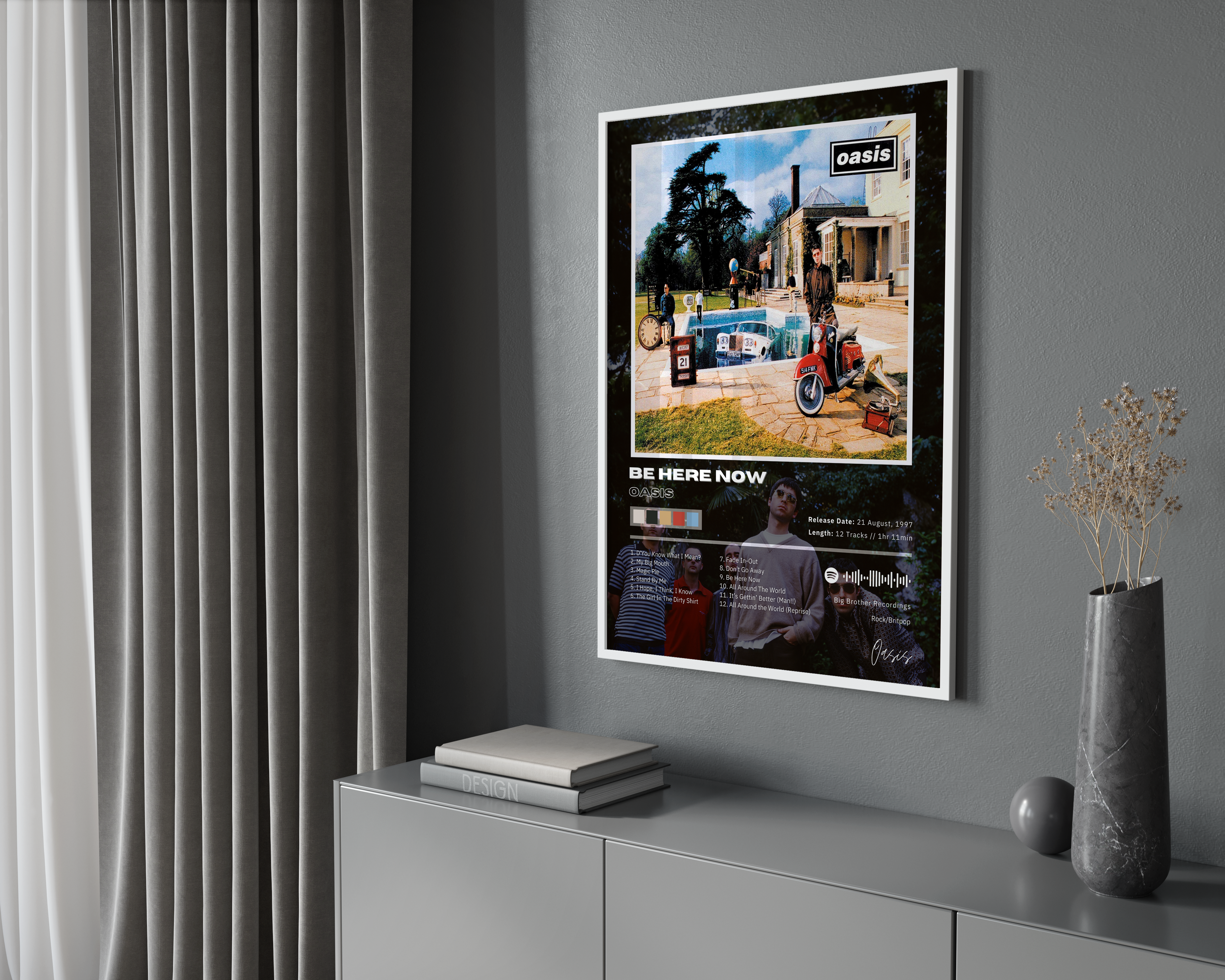 Oasis 'Be Here Now' Album Poster | Hype Posters