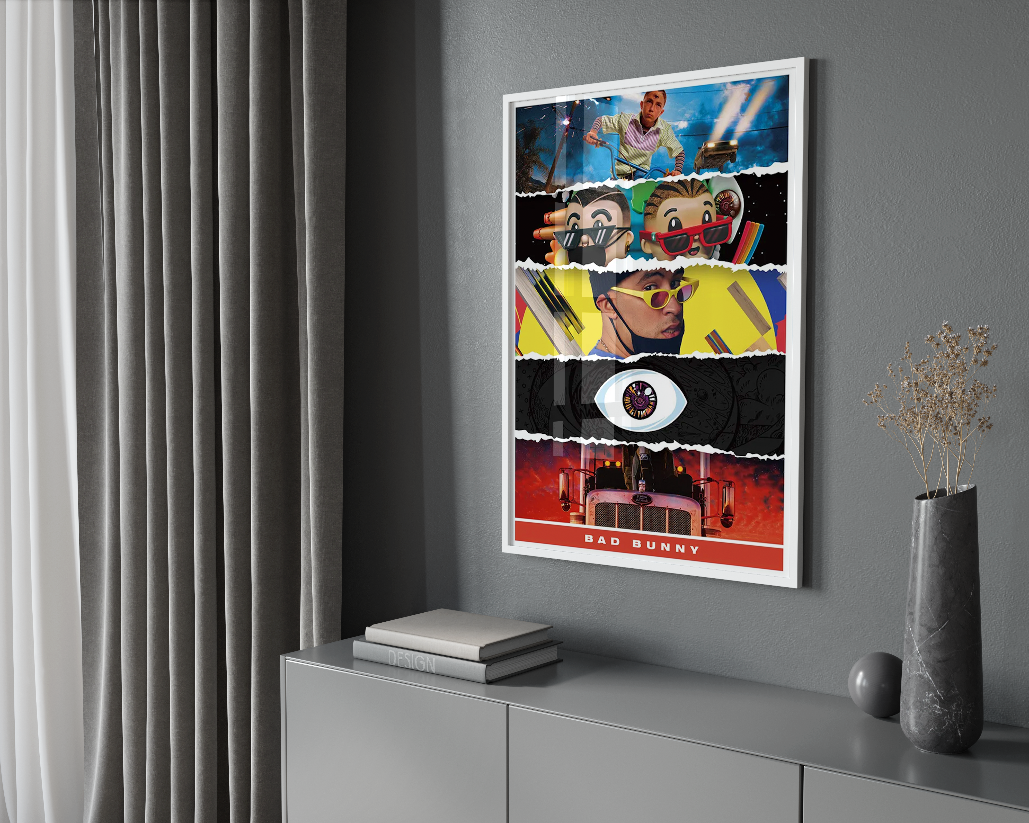 Bad Bunny Album Montage Poster | Hype Posters