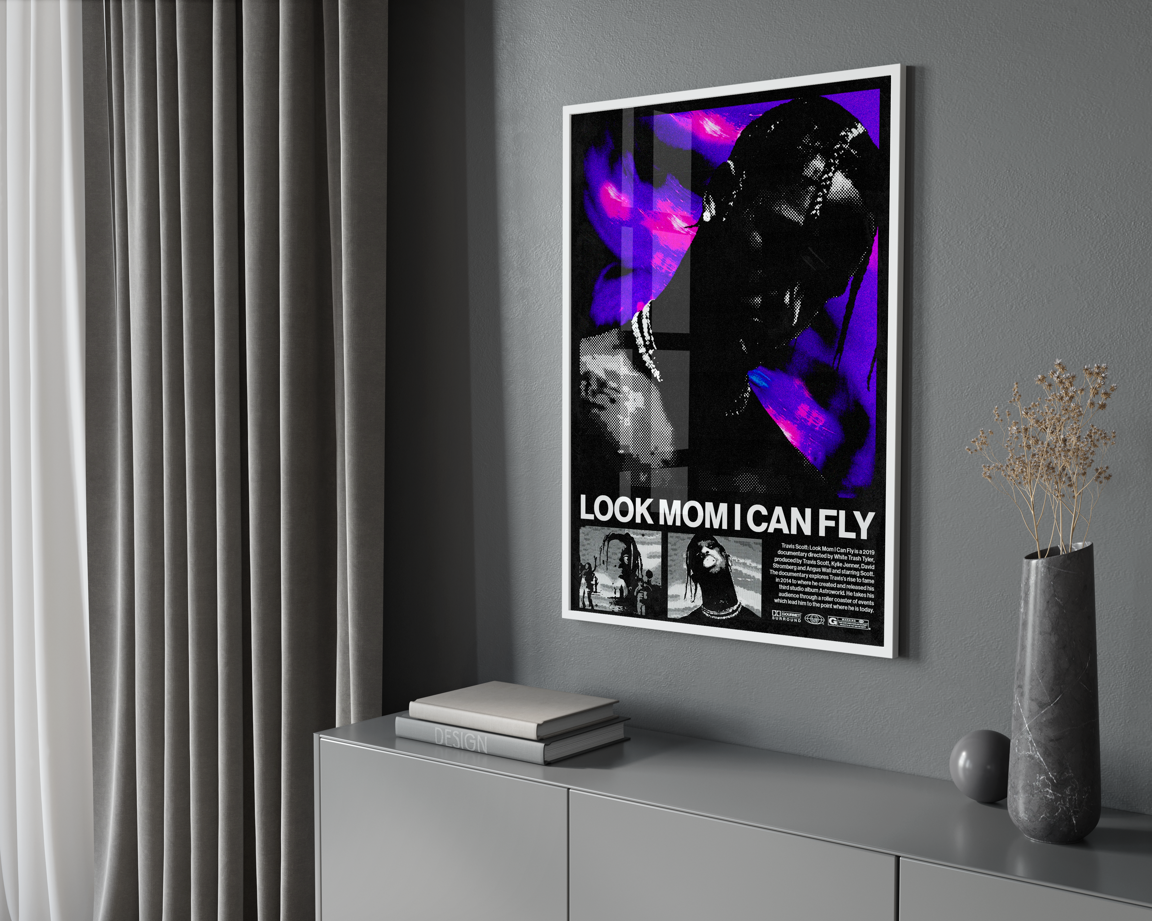 Travis Scott 'Look Mom' Retro Poster | Hype Posters