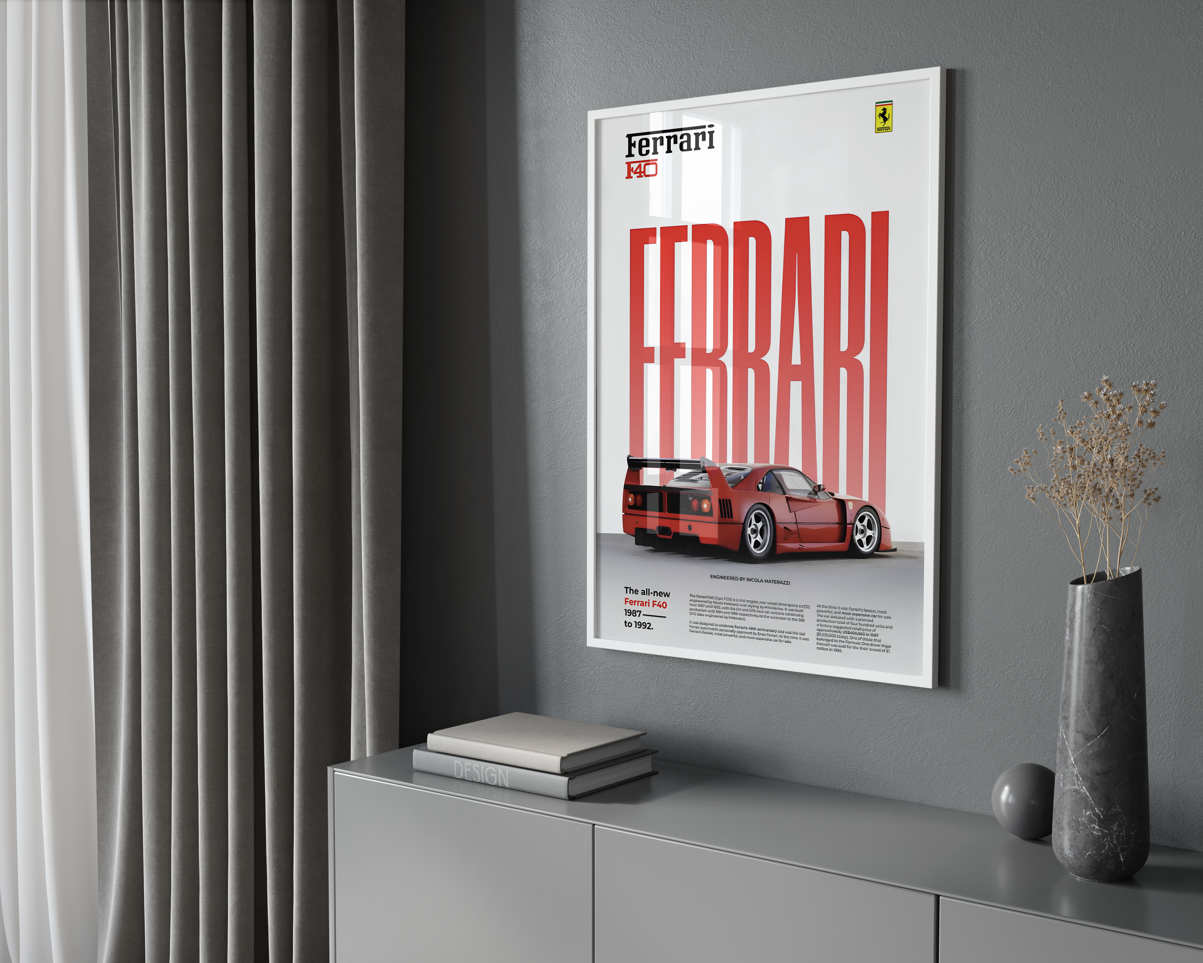 Ferrari F40 Classic Series Poster | Hype Posters