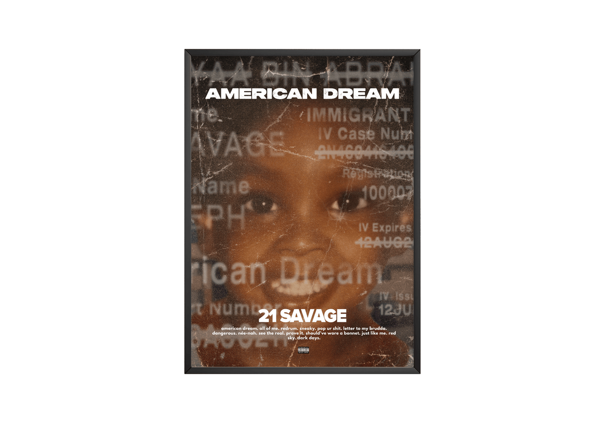 21 Savage 'American Dream' Poster - Posters, Prints & Wall Art | HYPE Posters