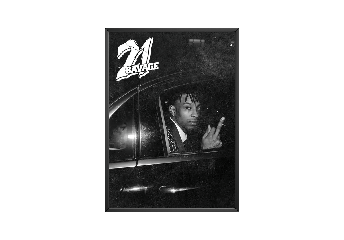21 Savage - B&W Poster - Posters, Prints & Wall Art | HYPE Posters