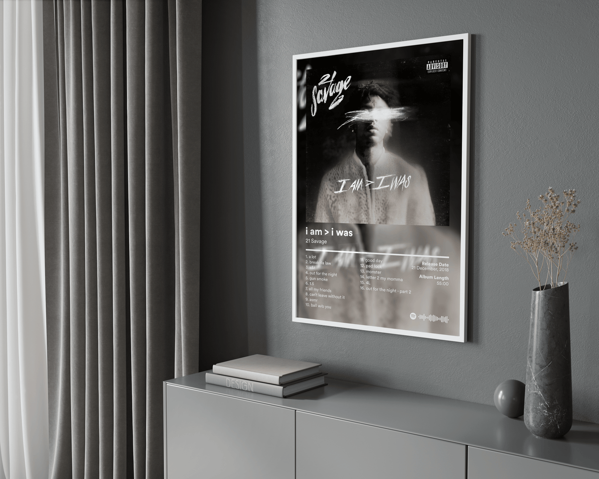 21 Savage 'i am > i was' Album Poster - Posters, Prints & Wall Art | HYPE Posters