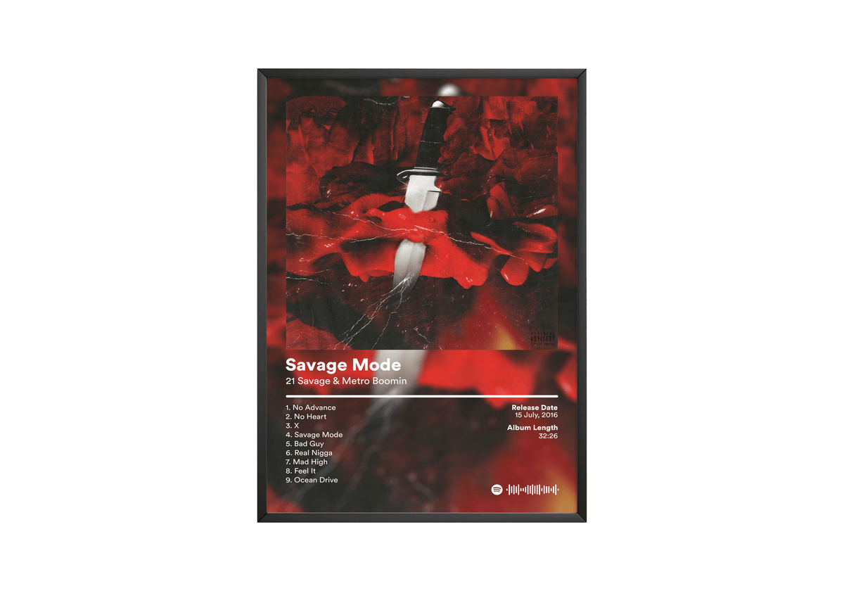 21 Savage 'Savage Mode' Album Poster - Posters, Prints & Wall Art | HYPE Posters