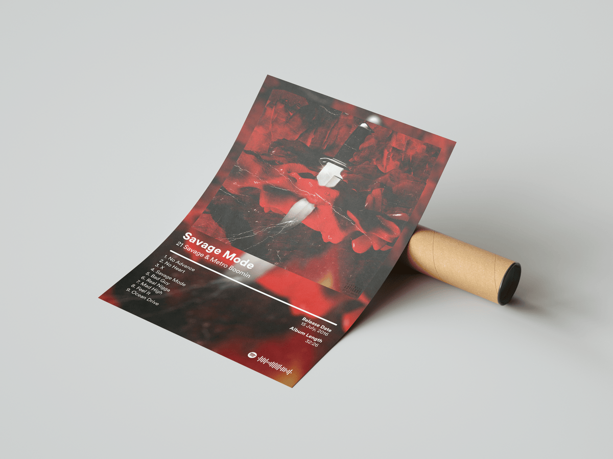 21 Savage 'Savage Mode' Album Poster - Posters, Prints & Wall Art | HYPE Posters