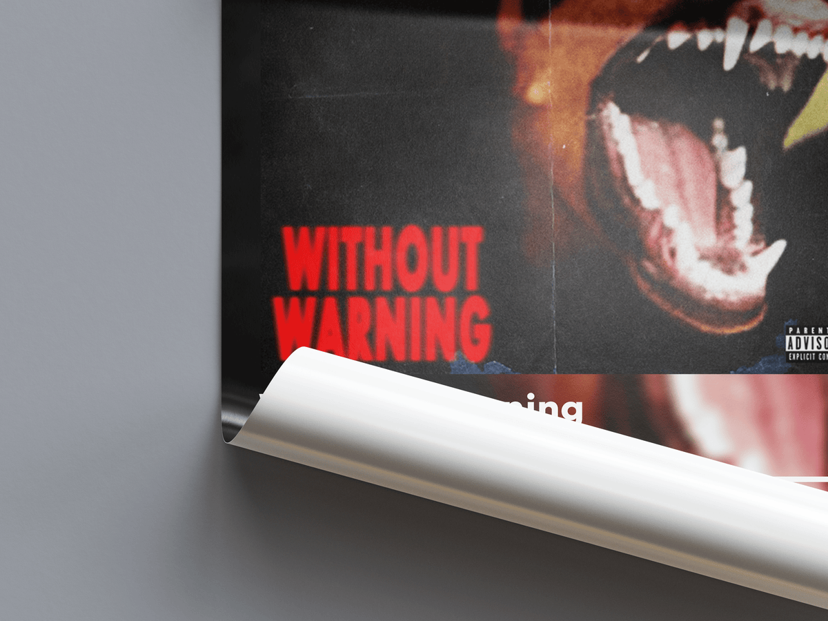 21 Savage 'Without Warning' Album Poster - Posters, Prints & Wall Art | HYPE Posters
