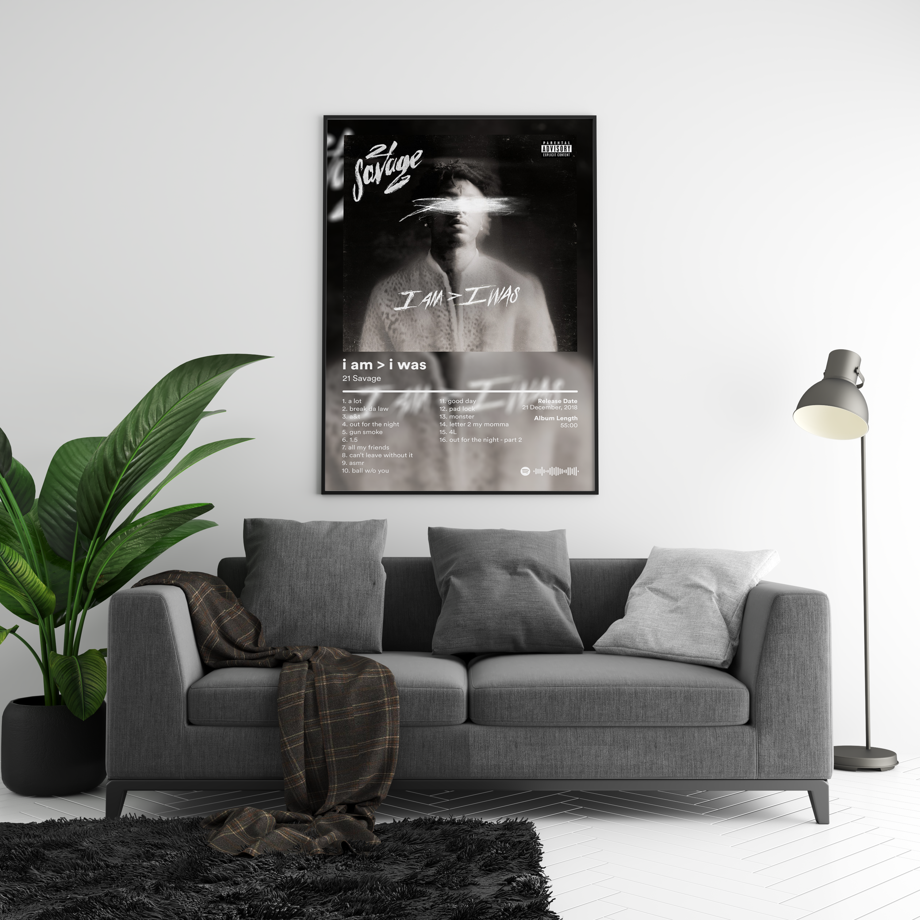 21 Savage 'i am > i was' Album Poster | Hype Posters