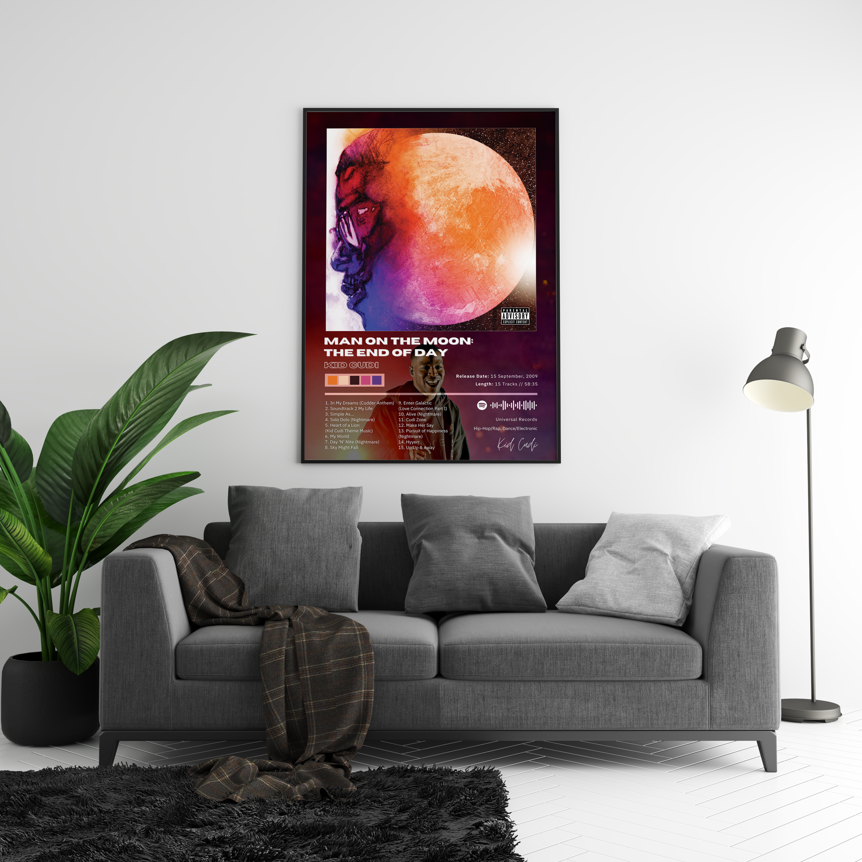Kid Cudi 'Man On The Moon: The End Of Day' Album Poster | Hype Posters
