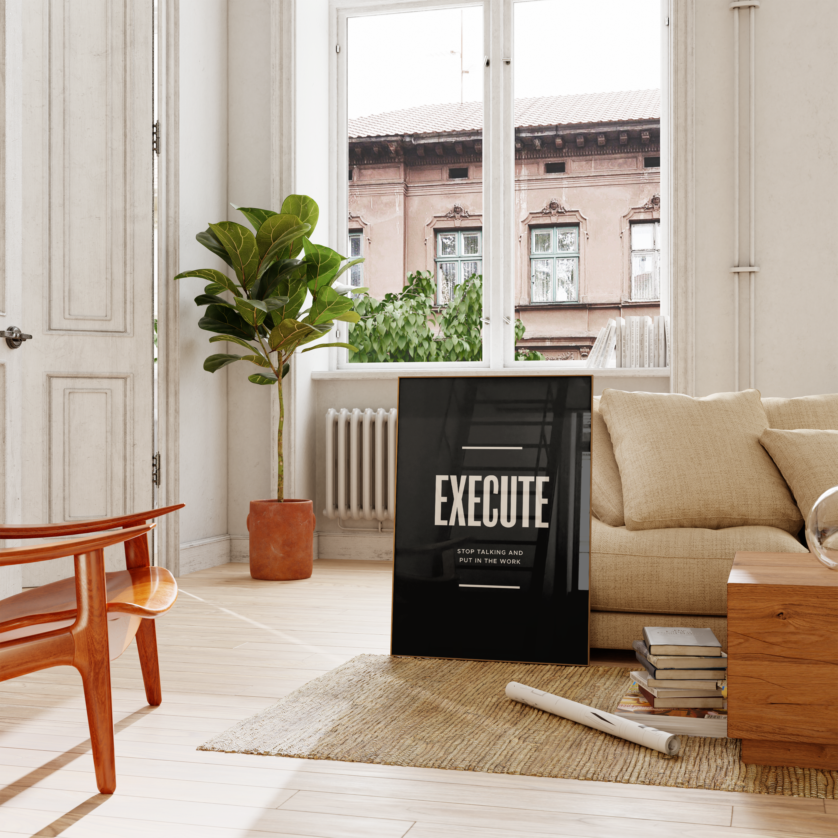 Hustle Grind Execute Motivational Poster Set | Hype Posters