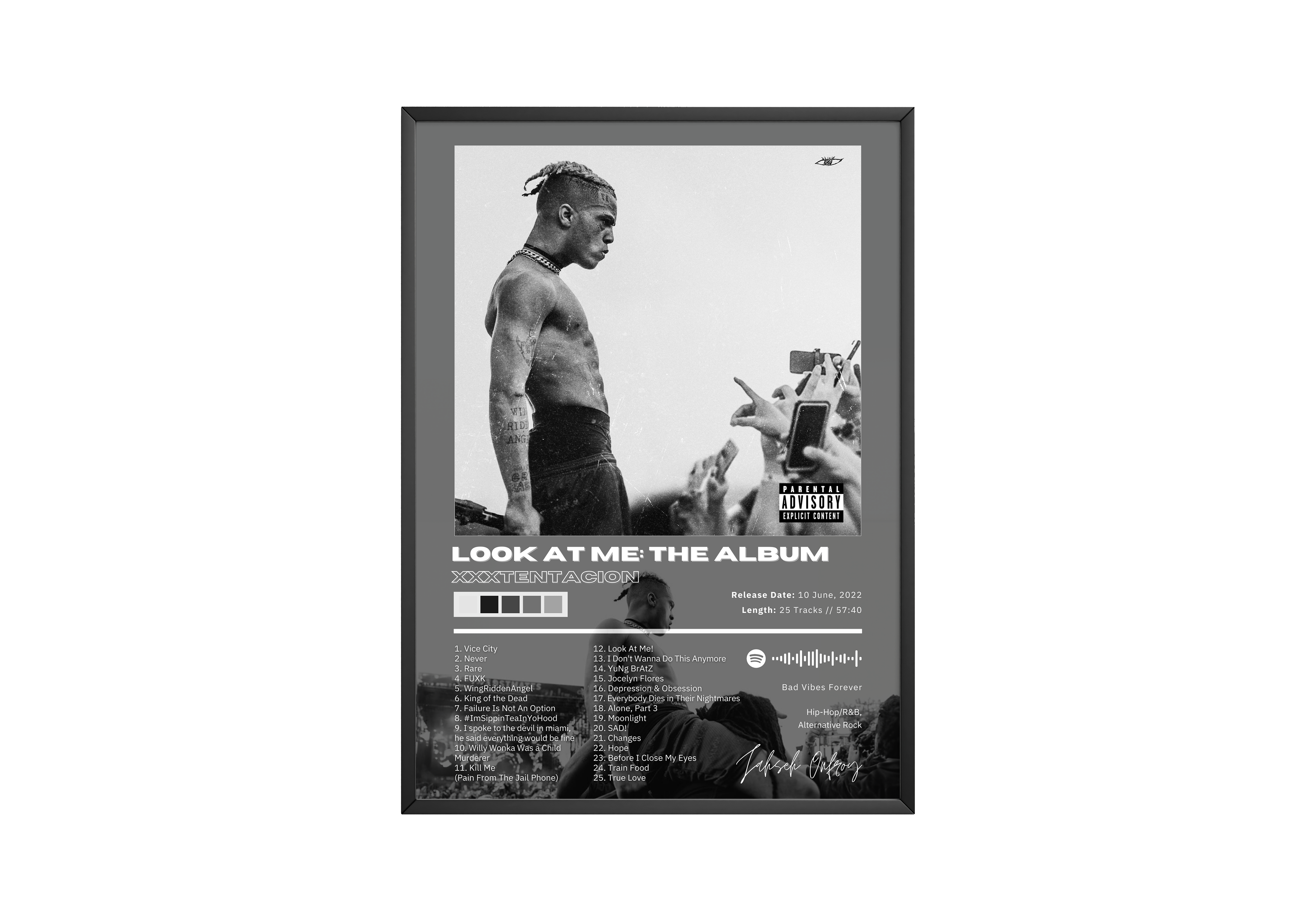 XXXTENTACION 'LOOK AT ME: THE ALBUM' Album Poster | Hype Posters