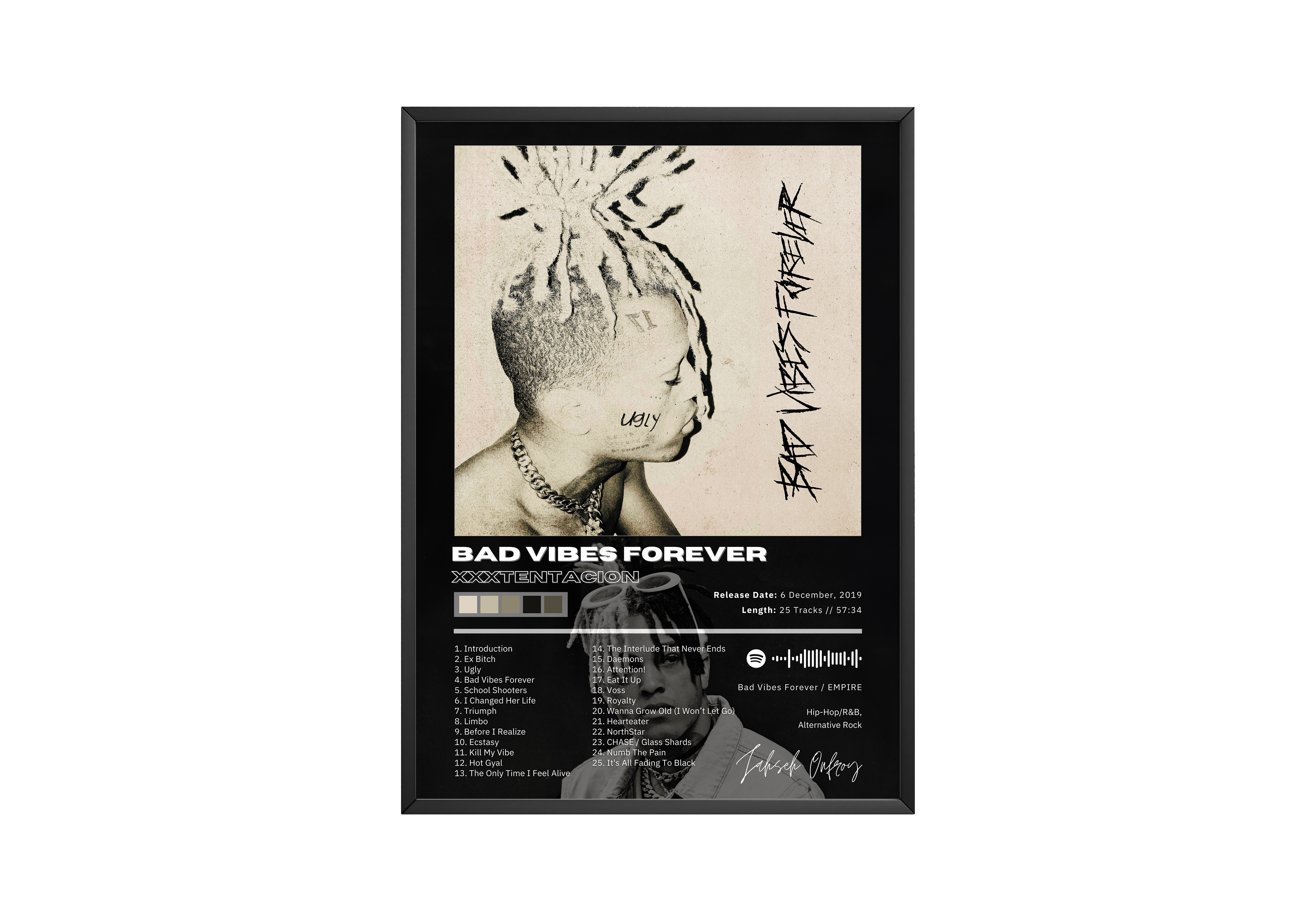 XXXTENTACION 'Bad Vibes Forever' Album Poster | Hype Posters