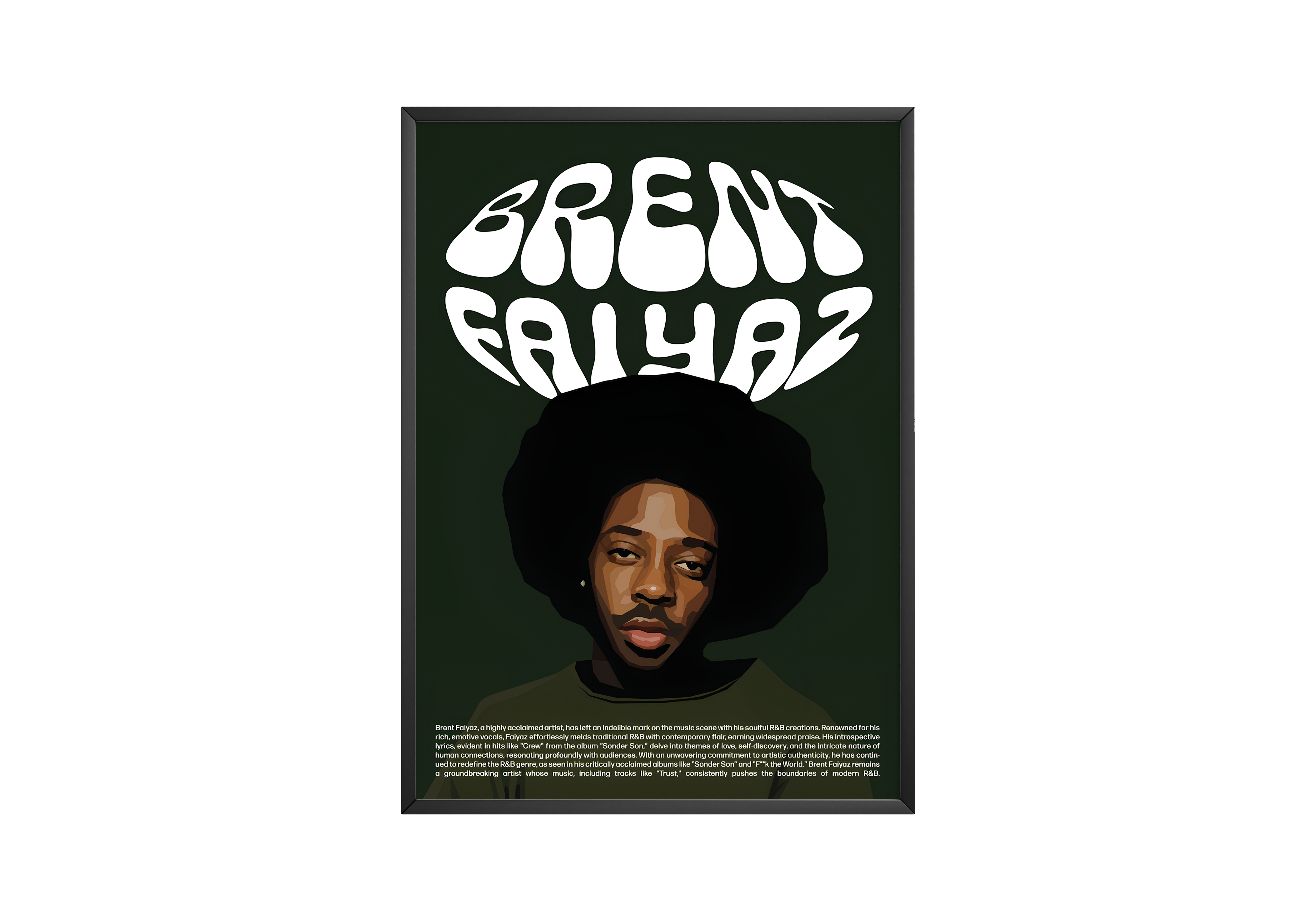 Brent Faiyaz 'Green Vision' Poster | Hype Posters