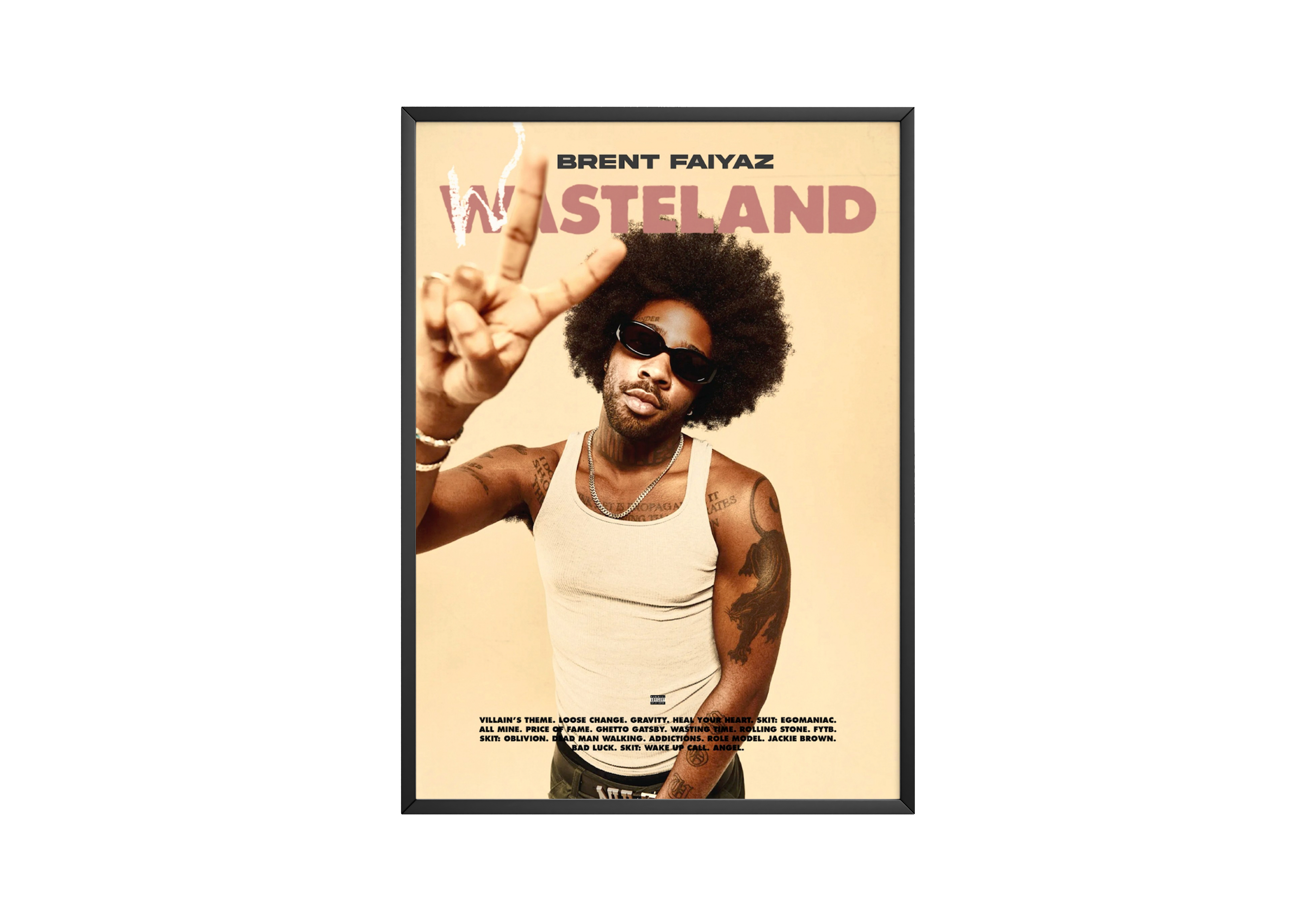 Brent Faiyaz 'Wasteland' Tracklist Poster | Hype Posters