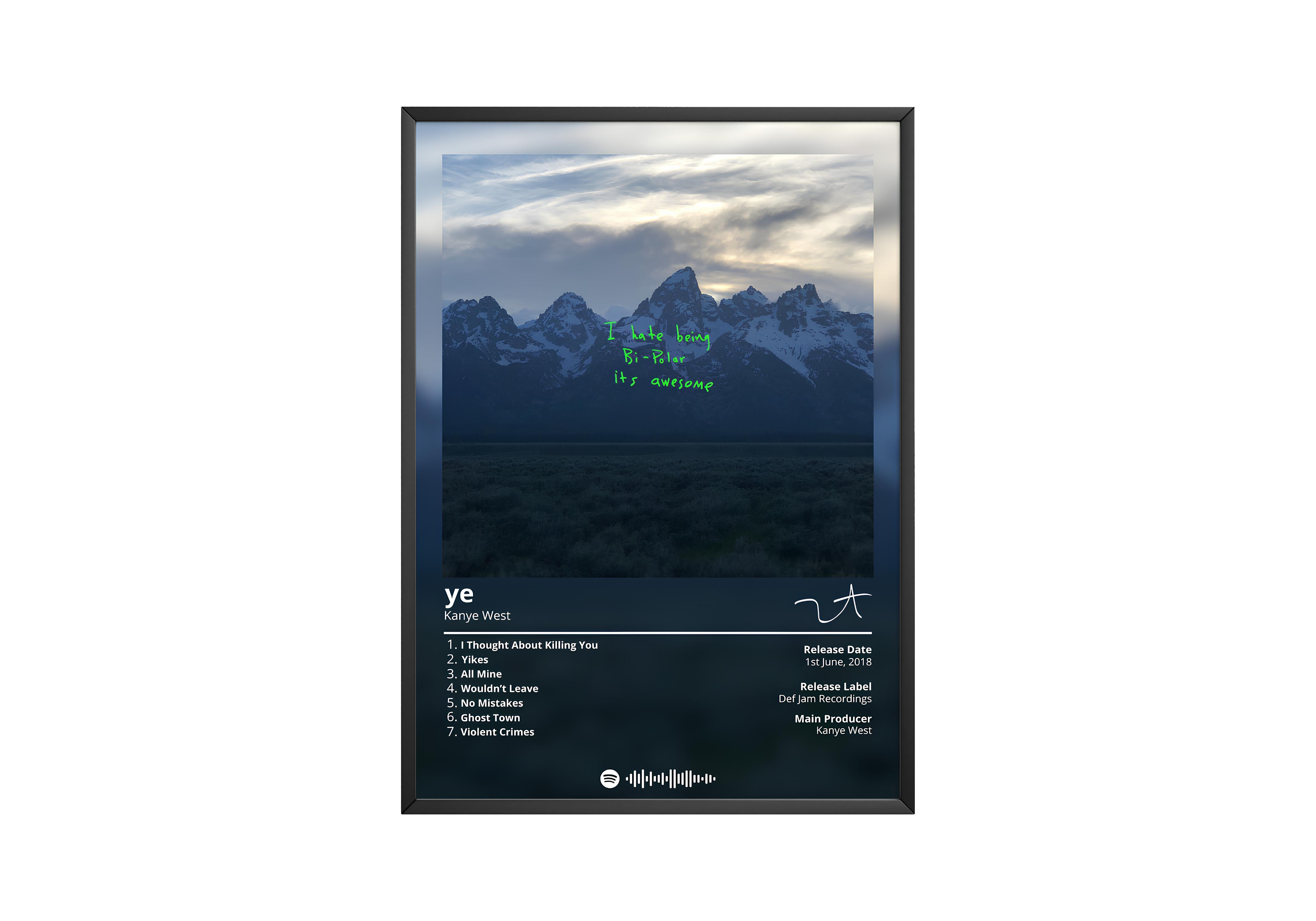 Kanye West 'Ye' Album Poster | Hype Posters