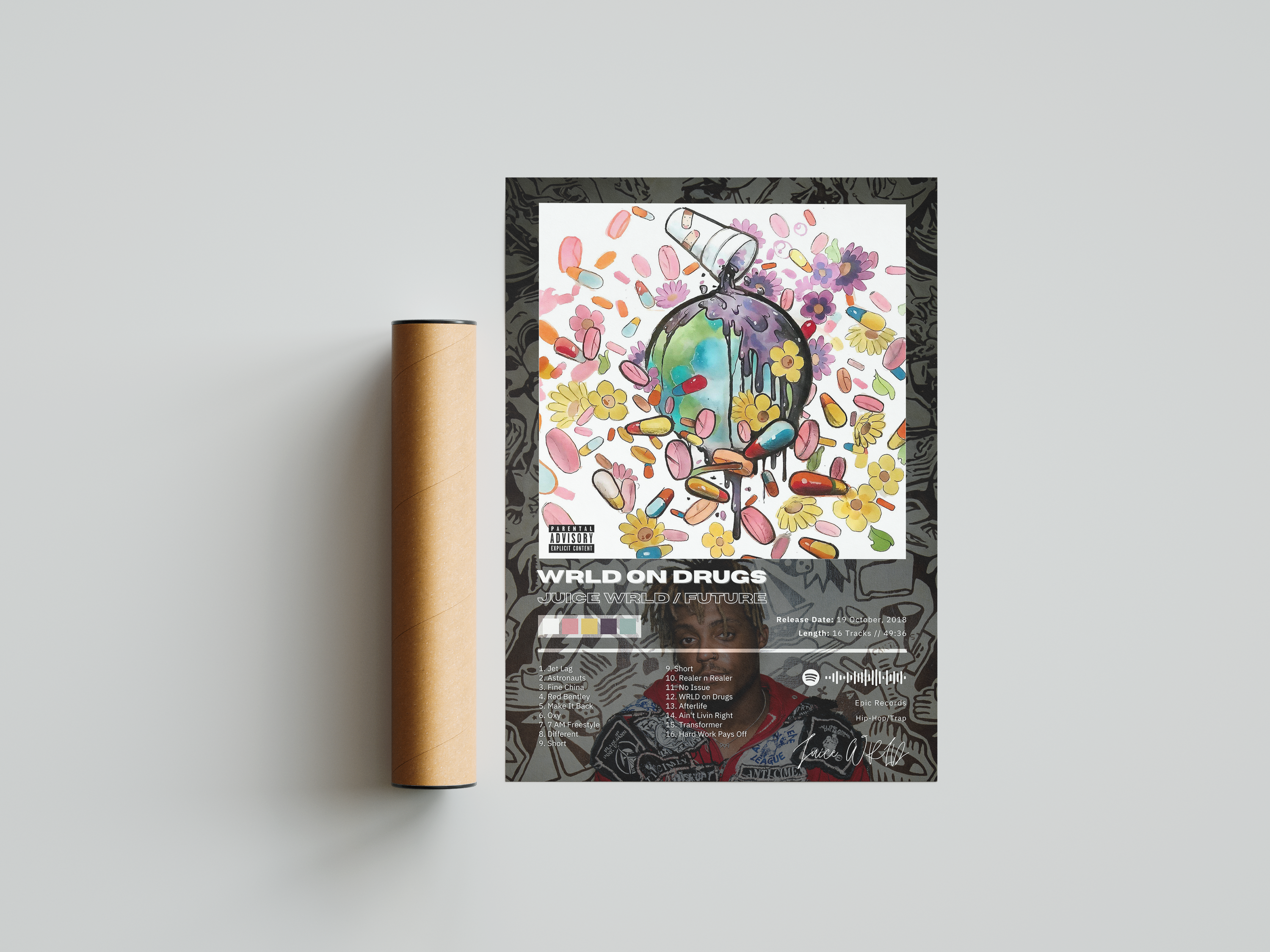 Juice WRLD 'WRLD On Drugs' Album Poster | Hype Posters