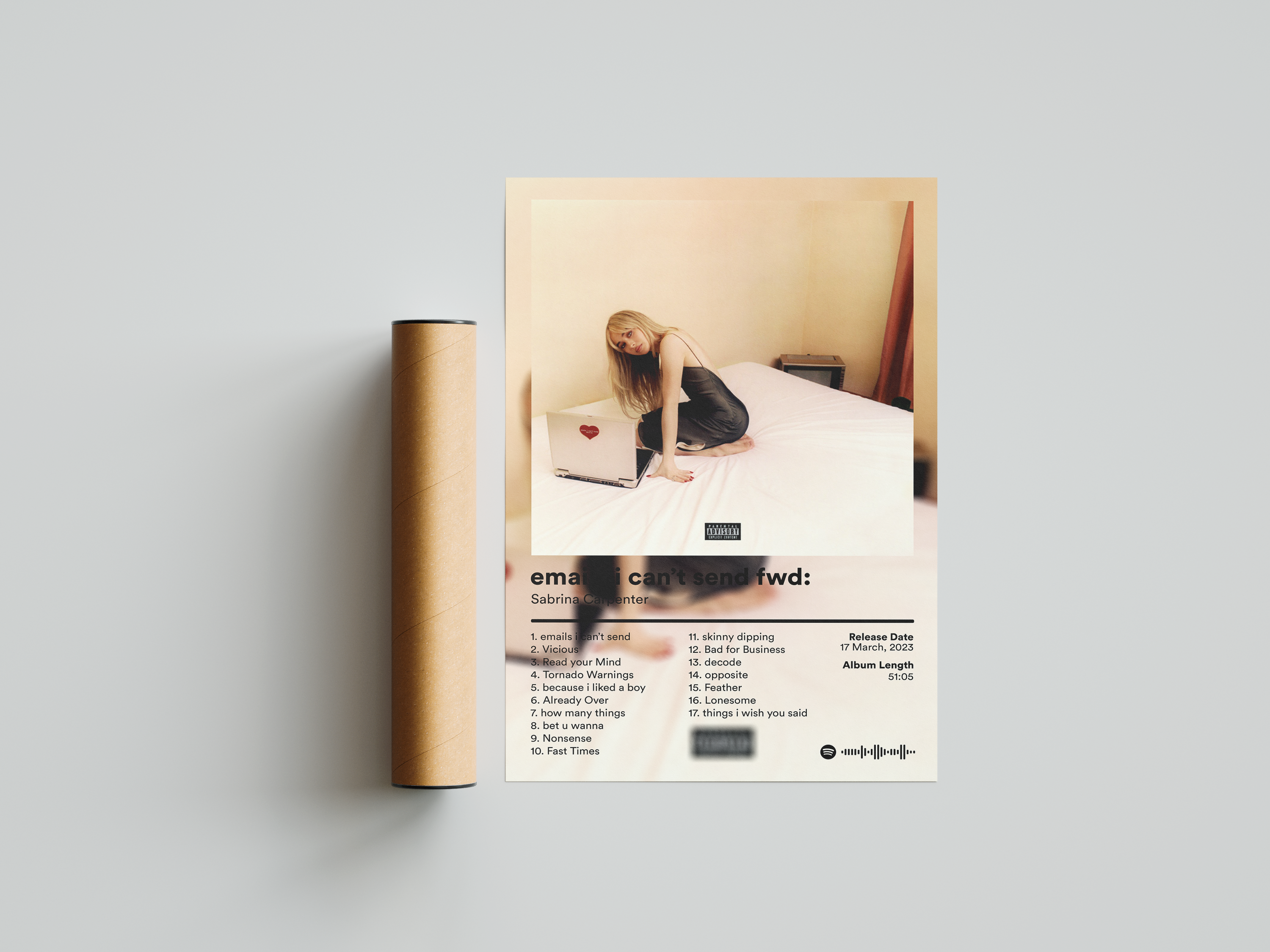 Sabrina Carpenter 'emails i cant send fwd' Album Poster | Hype Posters