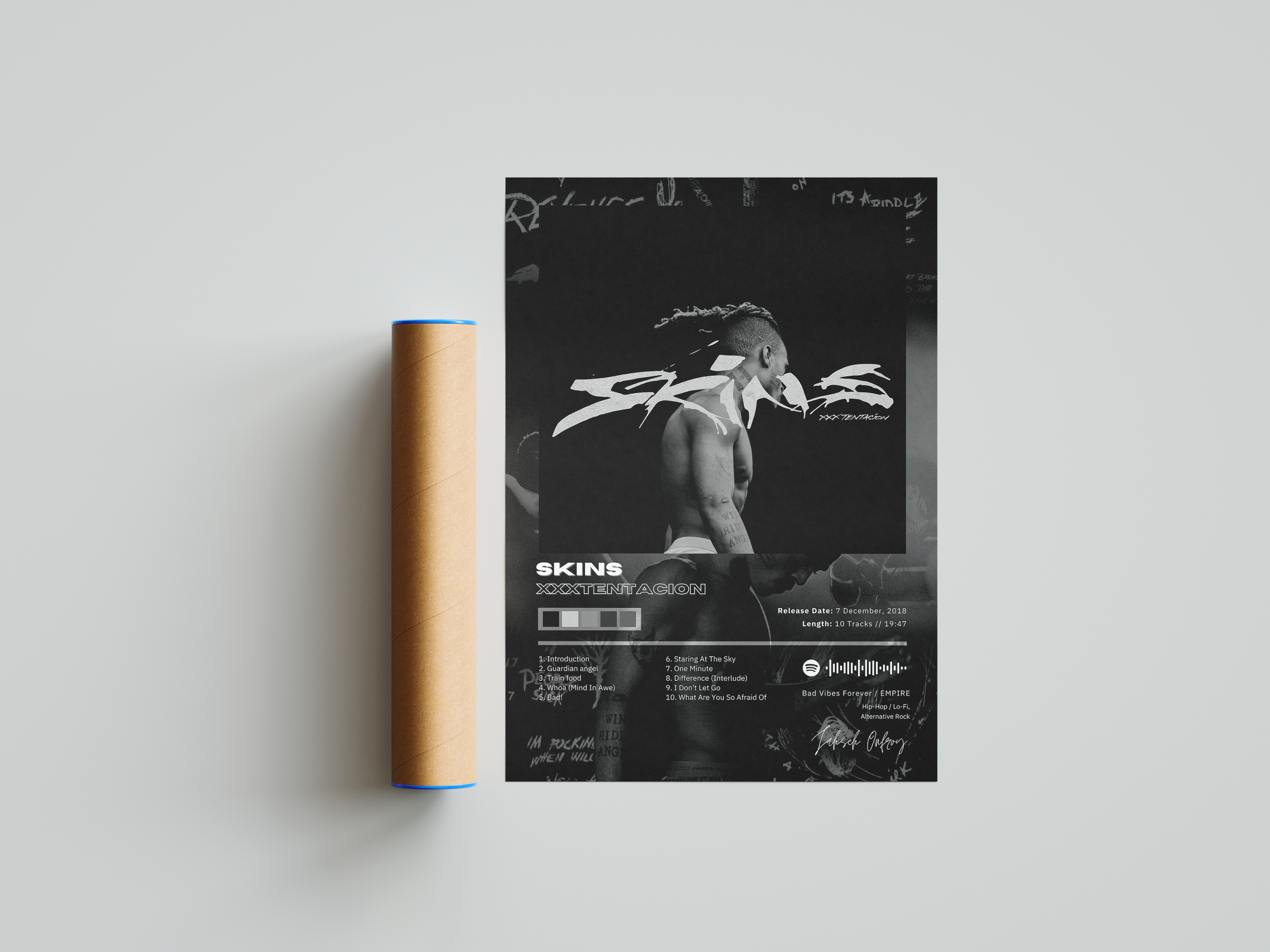 XXXTENTACION 'Skins' Album Poster | Hype Posters