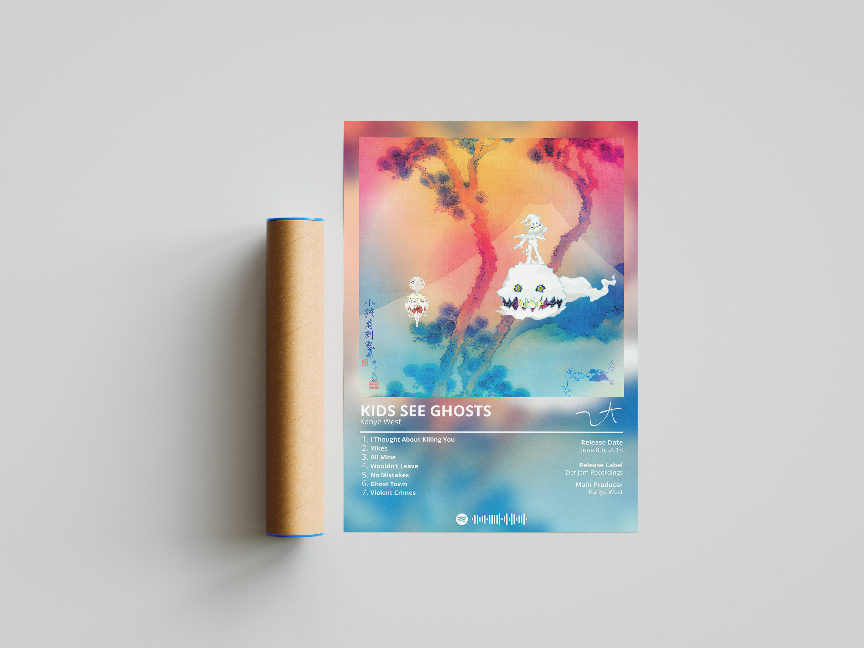 Kanye West 'Kids See Ghosts' Album Poster | Hype Posters