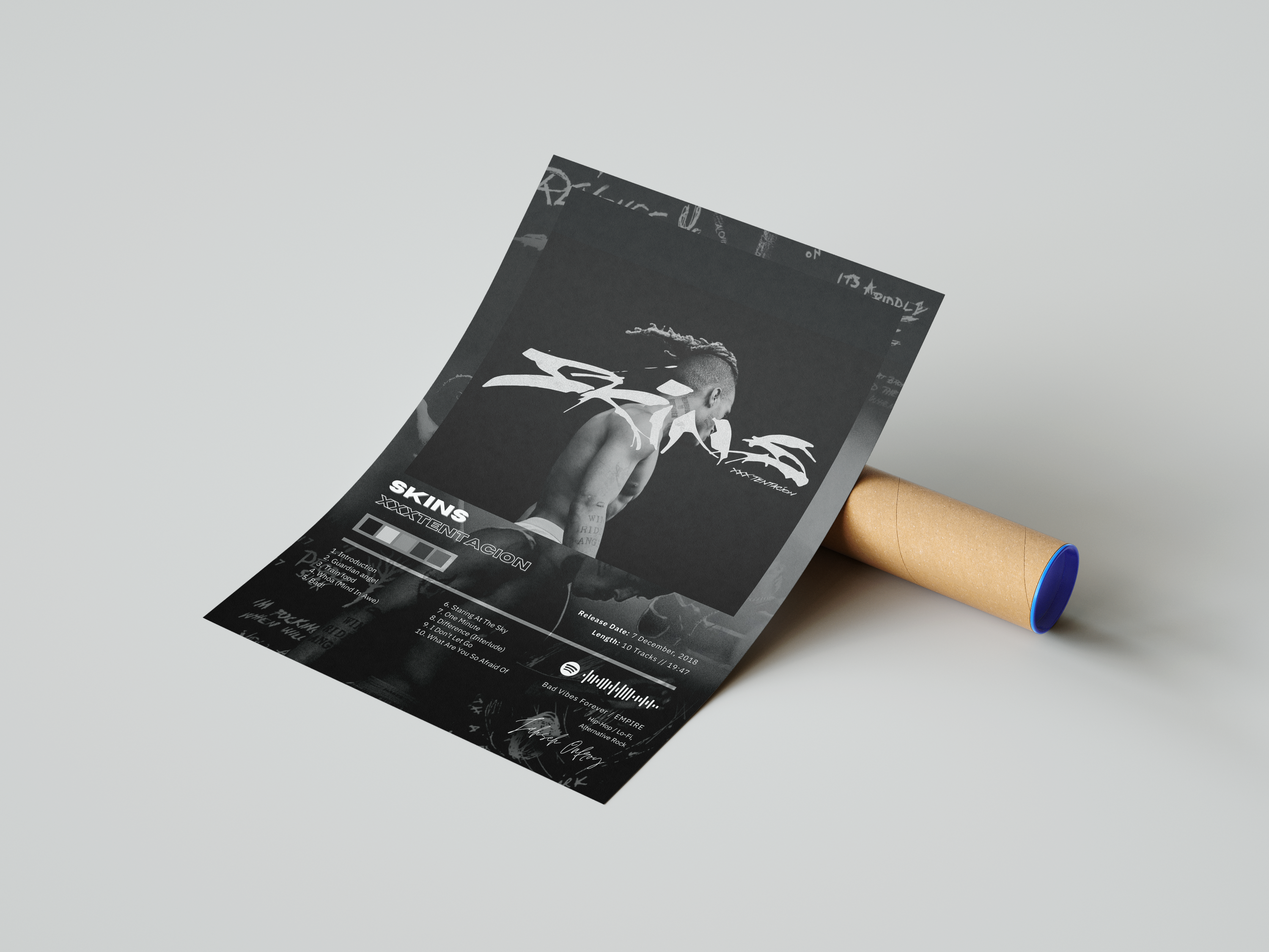 XXXTENTACION 'Skins' Album Poster | Hype Posters