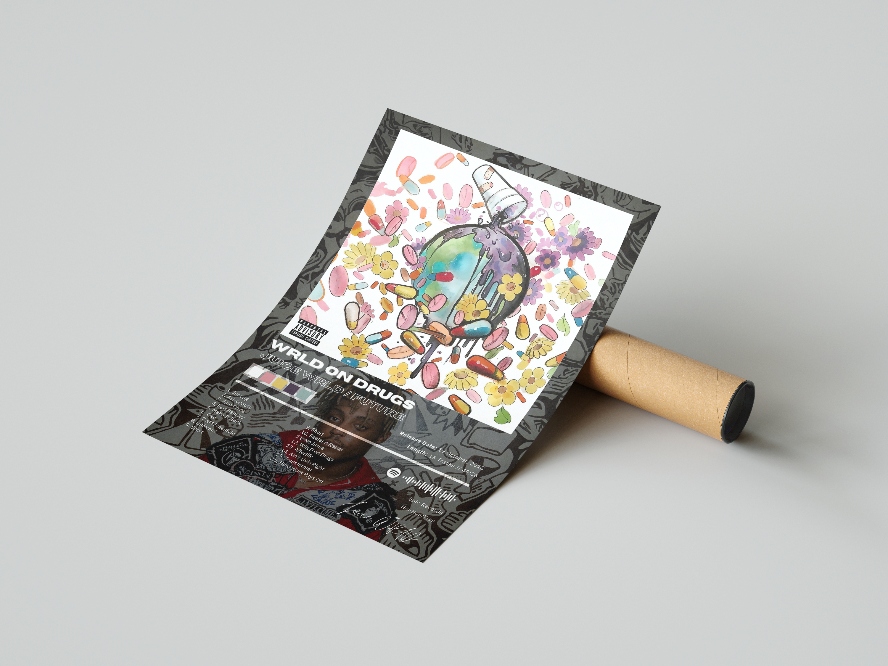 Juice WRLD 'WRLD On Drugs' Album Poster | Hype Posters