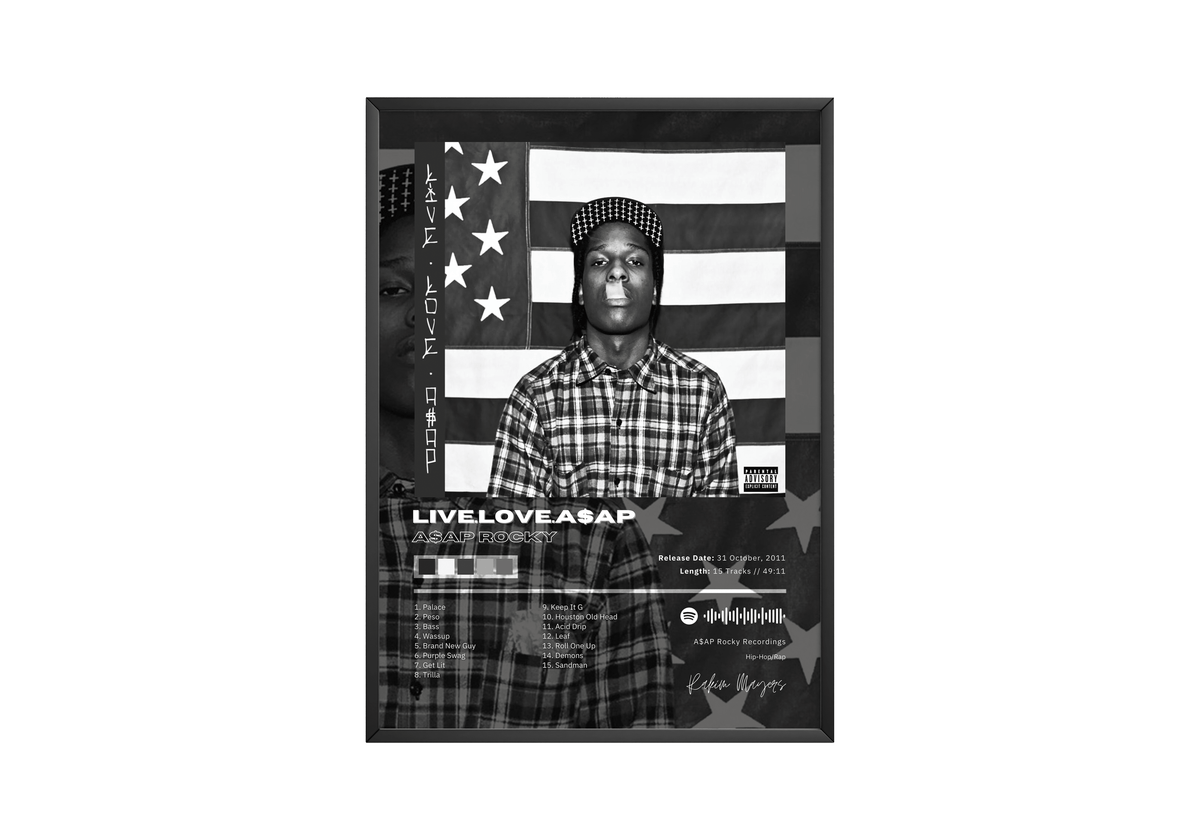 Asap Rocky 'Live Love A$ap' Album Poster - Posters, Prints & Wall Art | HYPE Posters