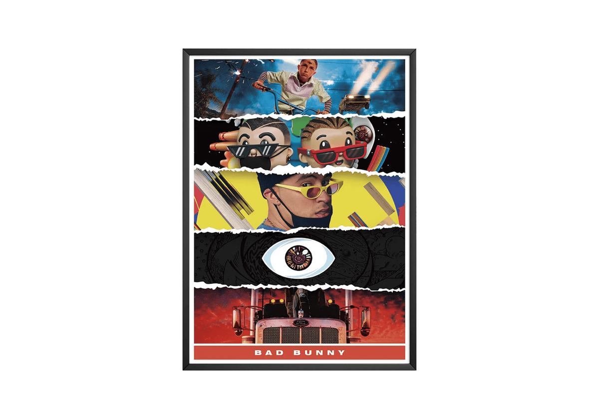 Bad Bunny Album Montage Poster - Posters, Prints & Wall Art | HYPE Posters