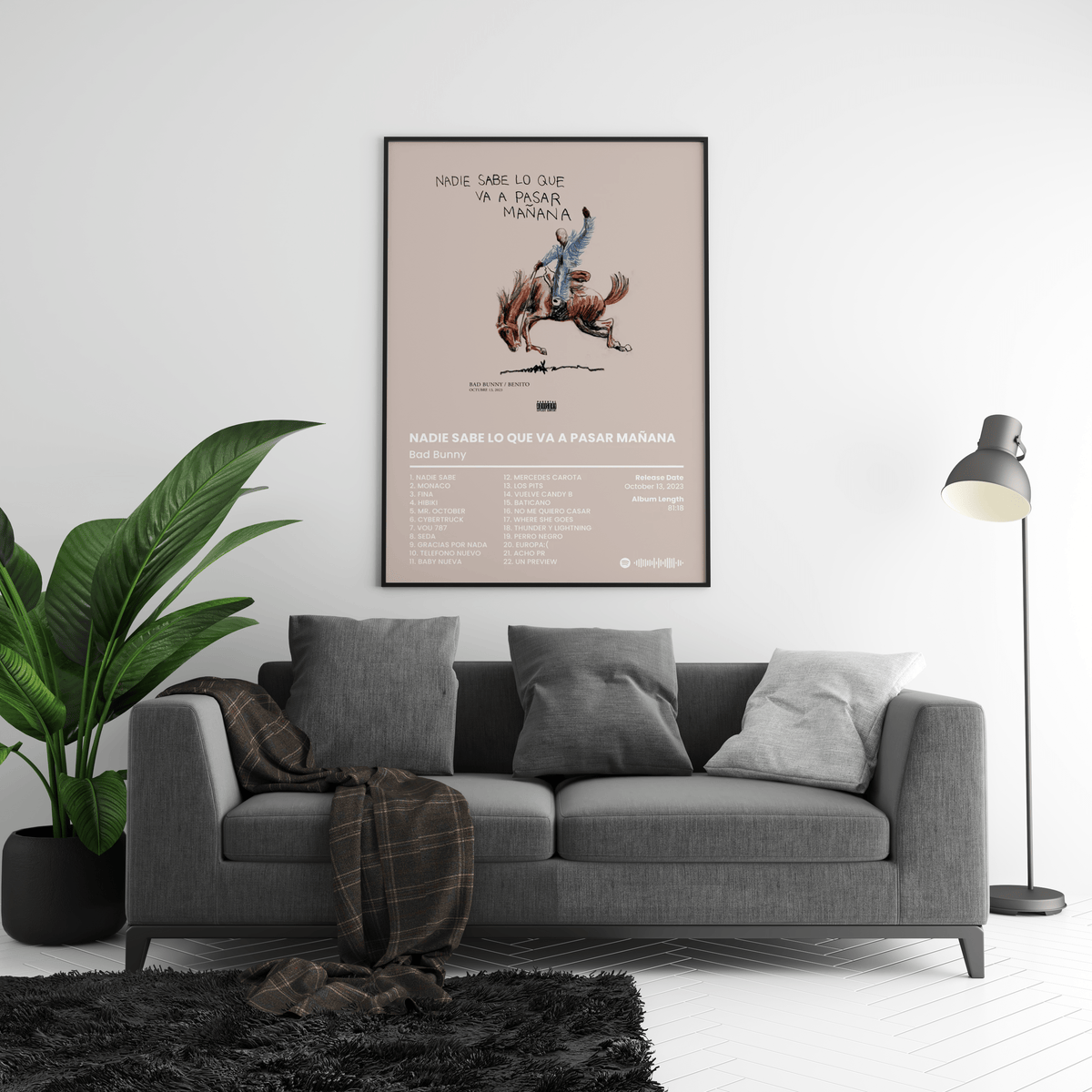 Bad Bunny 'Nadie Sabe Lo Que Va A Pasar Manana' Album Poster - Posters, Prints & Wall Art | HYPE Posters
