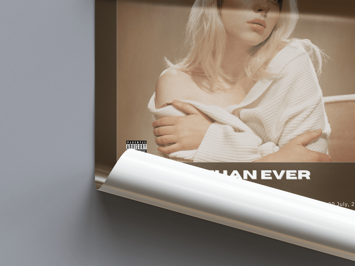 Billie Eilish 'Happier Than Ever' Album Poster - Posters, Prints & Wall Art | HYPE Posters
