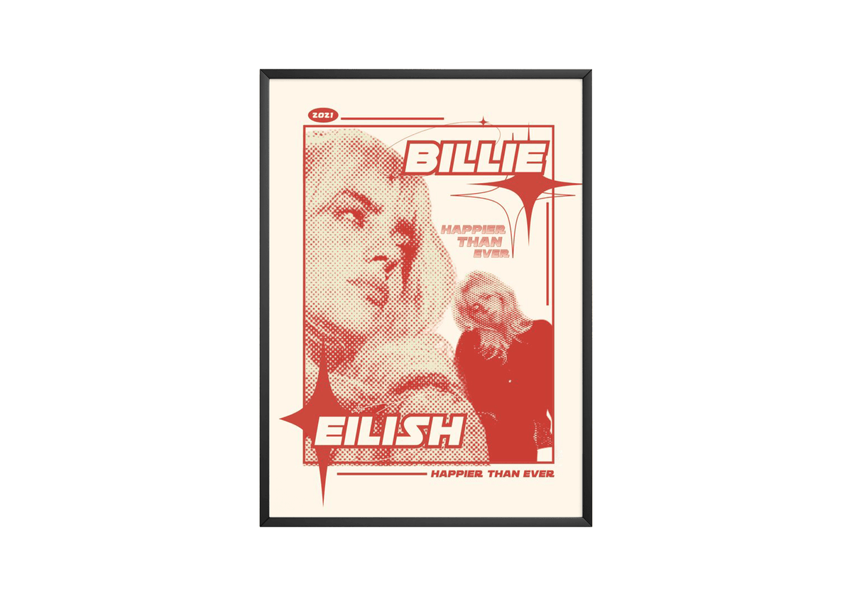 Billie Eilish 'Happier Than Ever' Poster - Posters, Prints & Wall Art | HYPE Posters