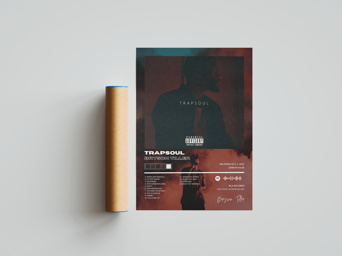 Bryson Tiller 'Trapsoul' Album Poster - Posters, Prints & Wall Art | HYPE Posters