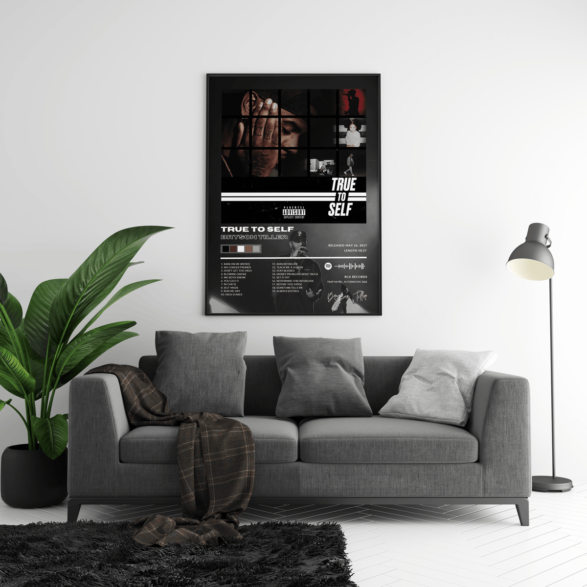 Bryson Tiller 'True To Self' Album Poster - Posters, Prints & Wall Art | HYPE Posters