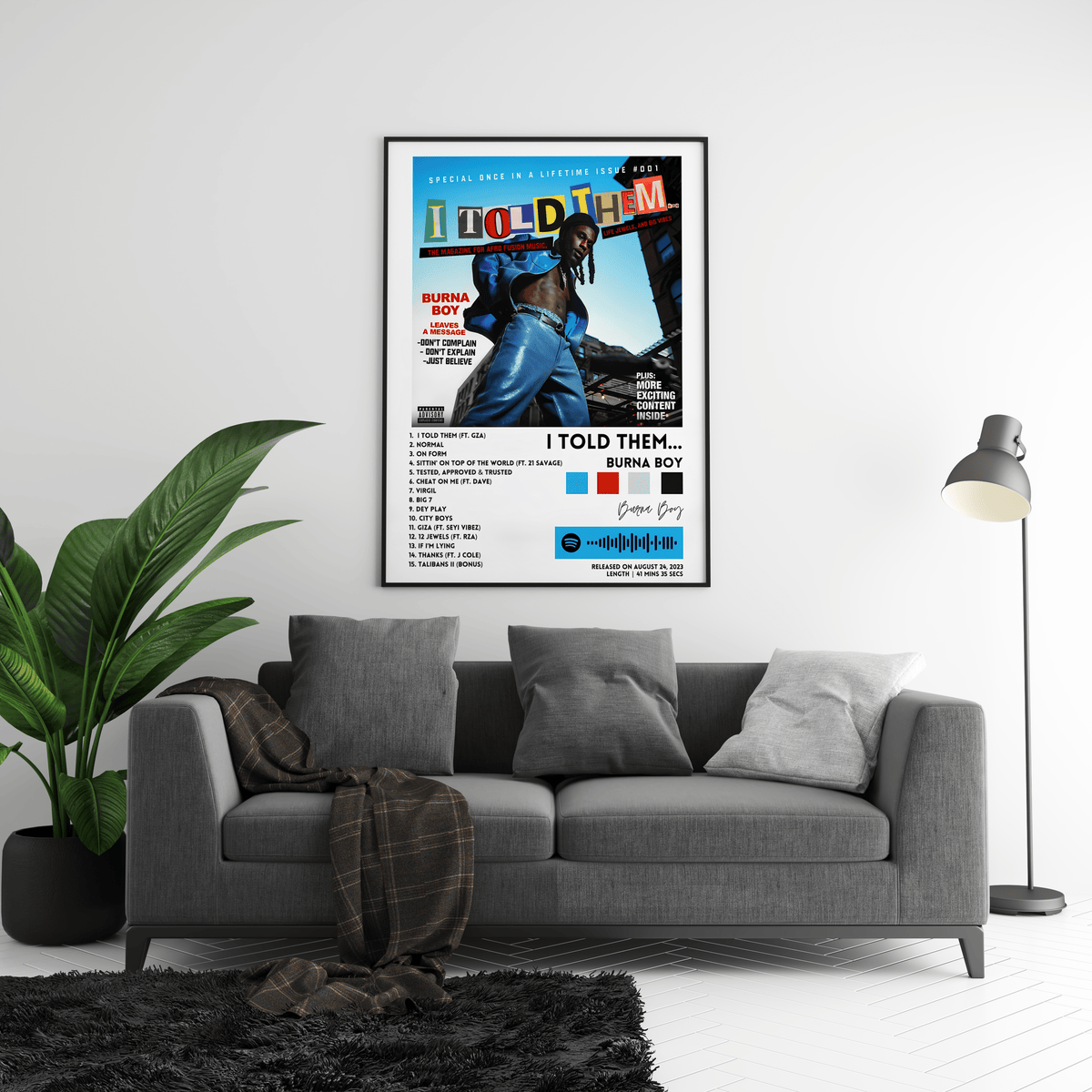 Burna Boy 'I Told Them' Album Poster - Posters, Prints & Wall Art | HYPE Posters