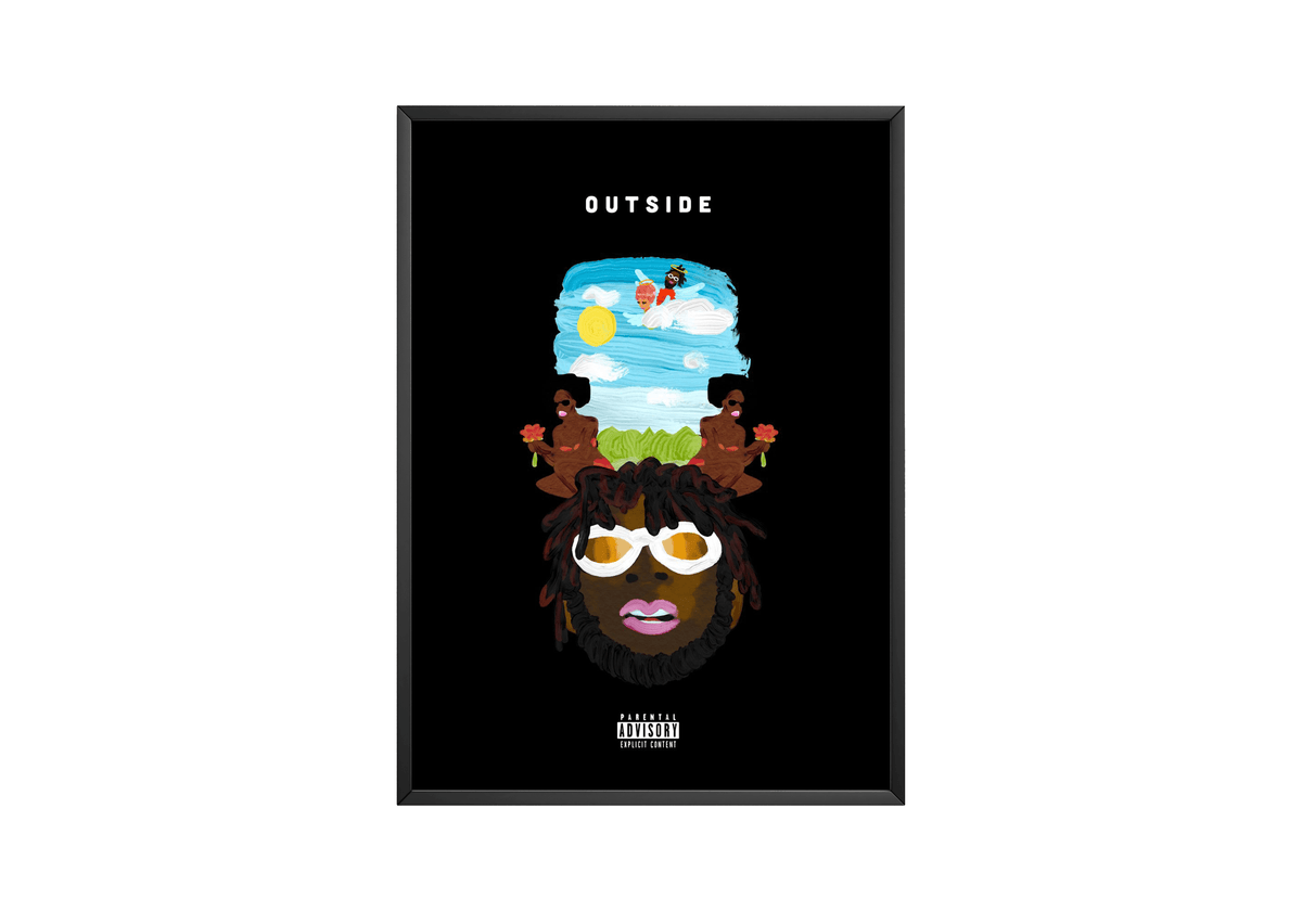 Burna Boy 'Outside' Poster - Posters, Prints & Wall Art | HYPE Posters