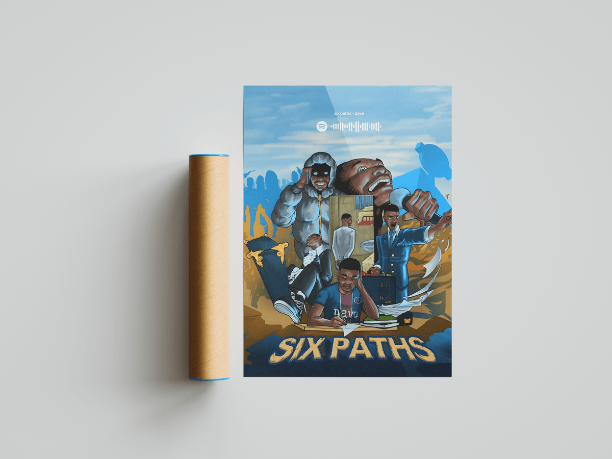 Dave 'Six Paths' Spotify Poster - Posters, Prints & Wall Art | HYPE Posters