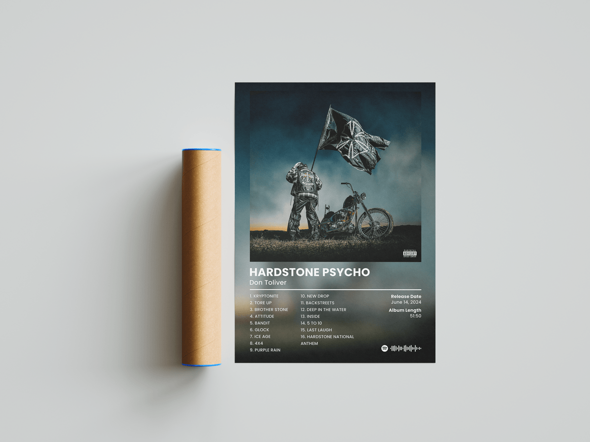 Don Toliver 'Hardstone Psycho' Album Poster - Posters, Prints & Wall Art | HYPE Posters
