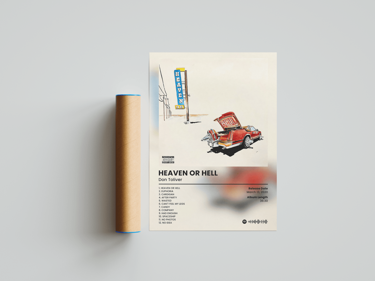 Don Toliver 'Heaven Or Hell' Album Poster - Posters, Prints & Wall Art | HYPE Posters