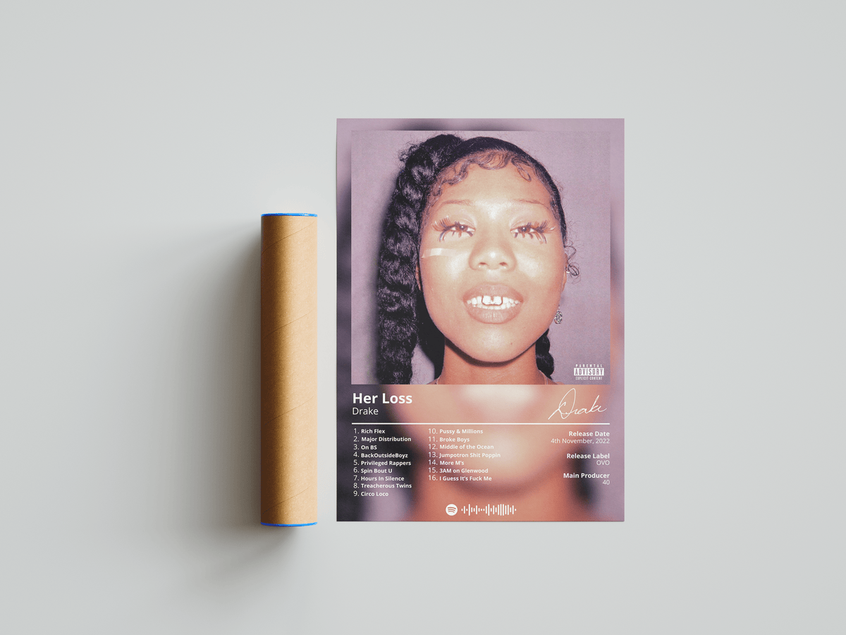 Drake 'Her Loss' Album Poster - Posters, Prints & Wall Art | HYPE Posters