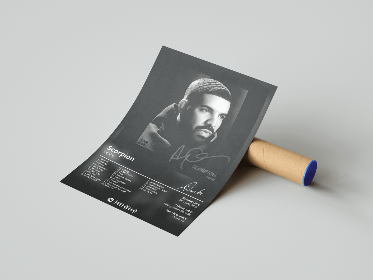 Drake 'Scorpion' Album Poster - Posters, Prints & Wall Art | HYPE Posters