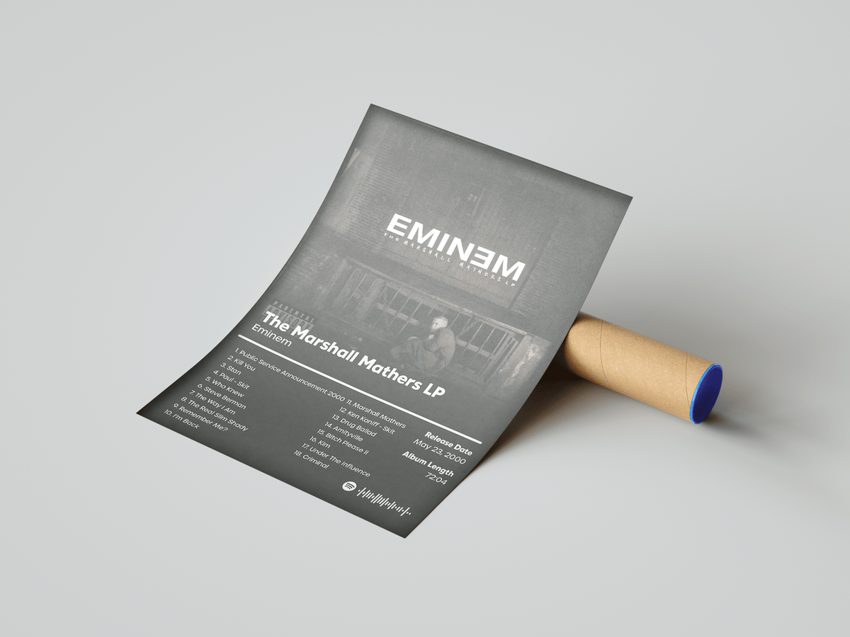 Eminem 'The Marshall Mathers LP' Album Poster - Posters, Prints & Wall Art | HYPE Posters