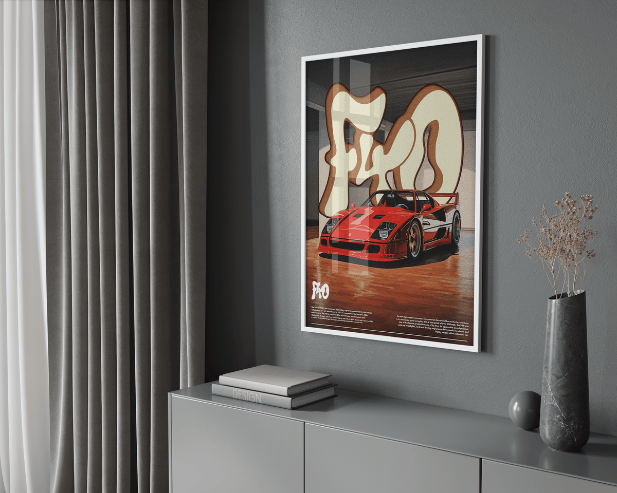 Ferrari F40 Poster - Posters, Prints & Wall Art | HYPE Posters