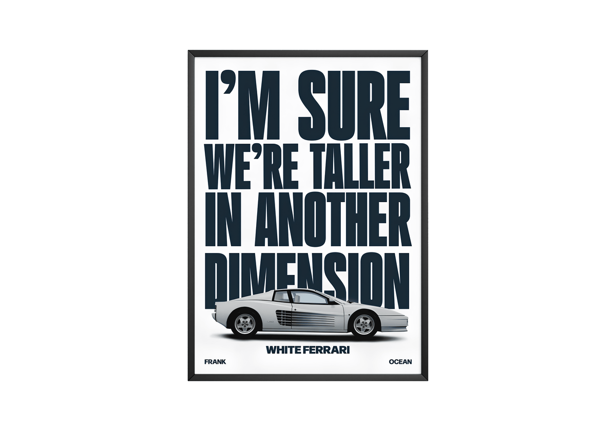 Frank Ocean 'White Ferrari' Poster - Posters, Prints & Wall Art | HYPE Posters