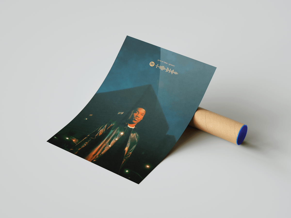 Giveon 'Give Or Take' Spotify Poster - Posters, Prints & Wall Art | HYPE Posters