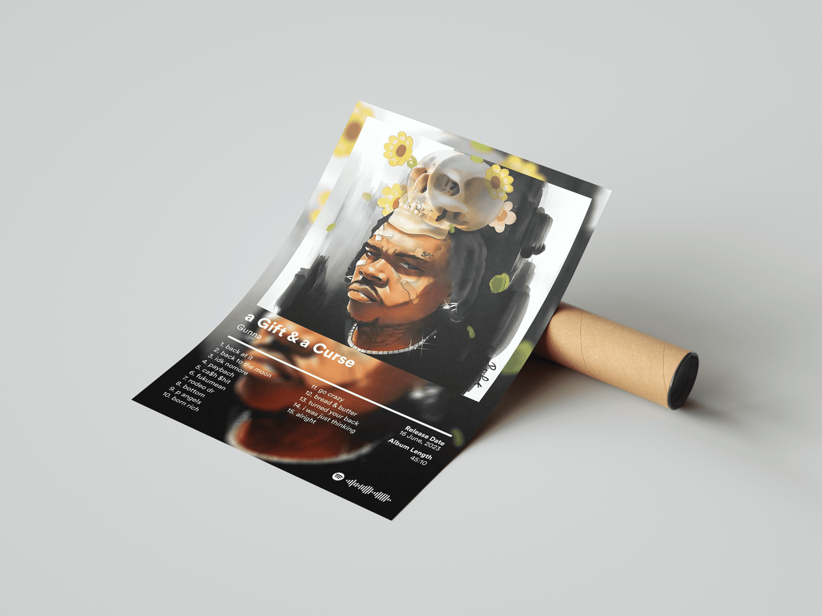 Gunna 'a Gift & a Curse' Album Poster - Posters, Prints & Wall Art | HYPE Posters