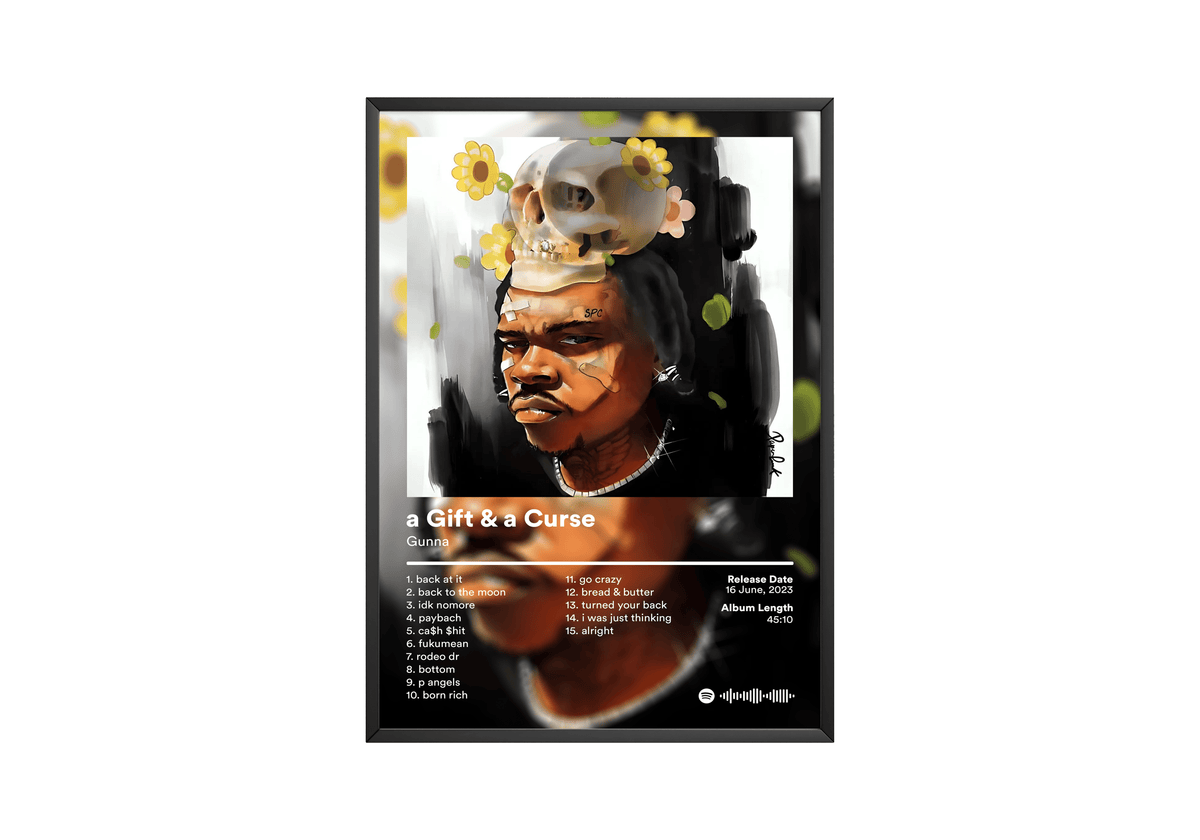 Gunna 'a Gift & a Curse' Album Poster - Posters, Prints & Wall Art | HYPE Posters