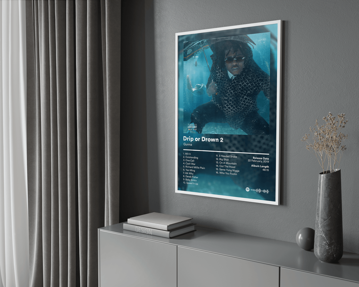 Gunna 'Drip or Drown 2' Album Poster - Posters, Prints & Wall Art | HYPE Posters