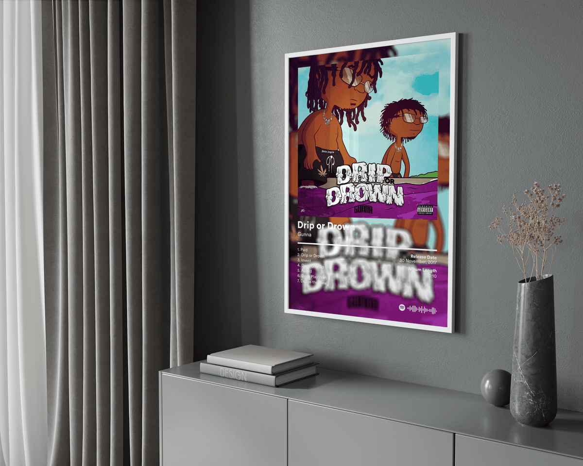Gunna 'Drip or Drown' Album Poster - Posters, Prints & Wall Art | HYPE Posters