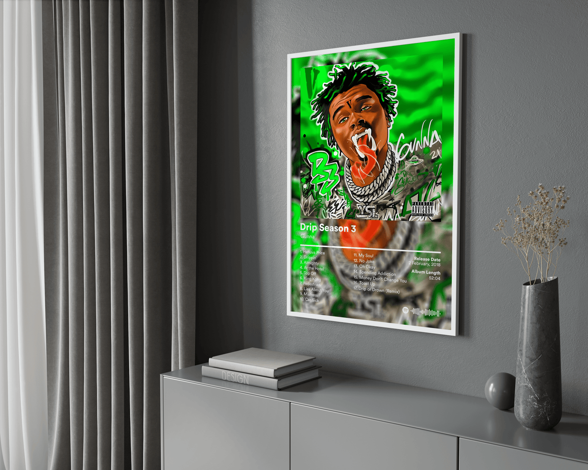 Gunna 'Drip Season 3' Album Poster - Posters, Prints & Wall Art | HYPE Posters